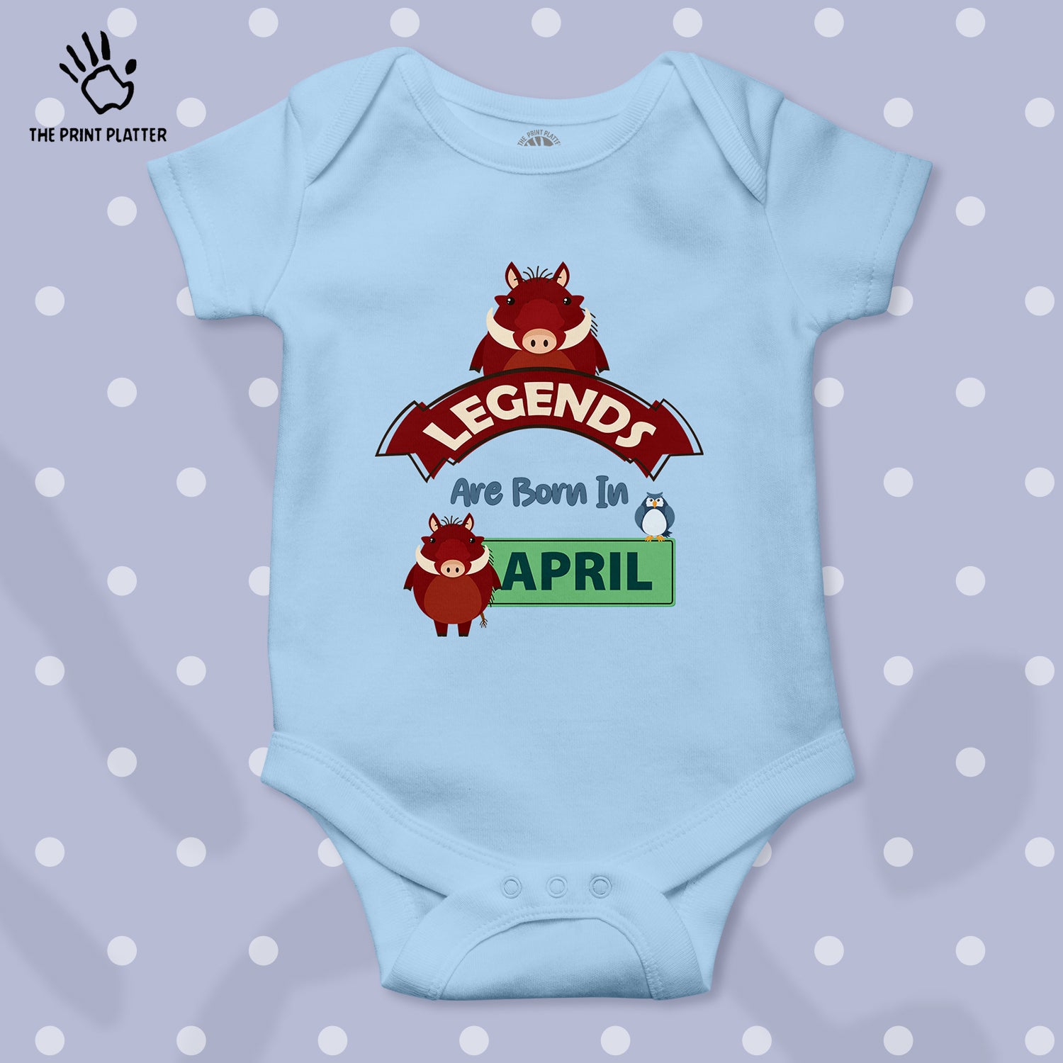 Legends Are Born in April Unisex Half Sleeve Romper