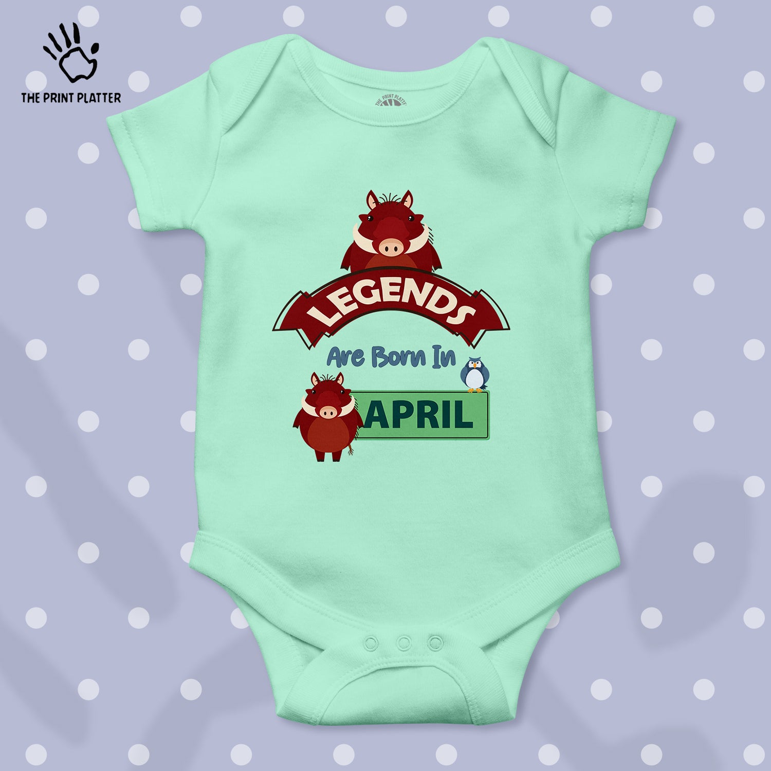 Legends Are Born in April Unisex Half Sleeve Romper