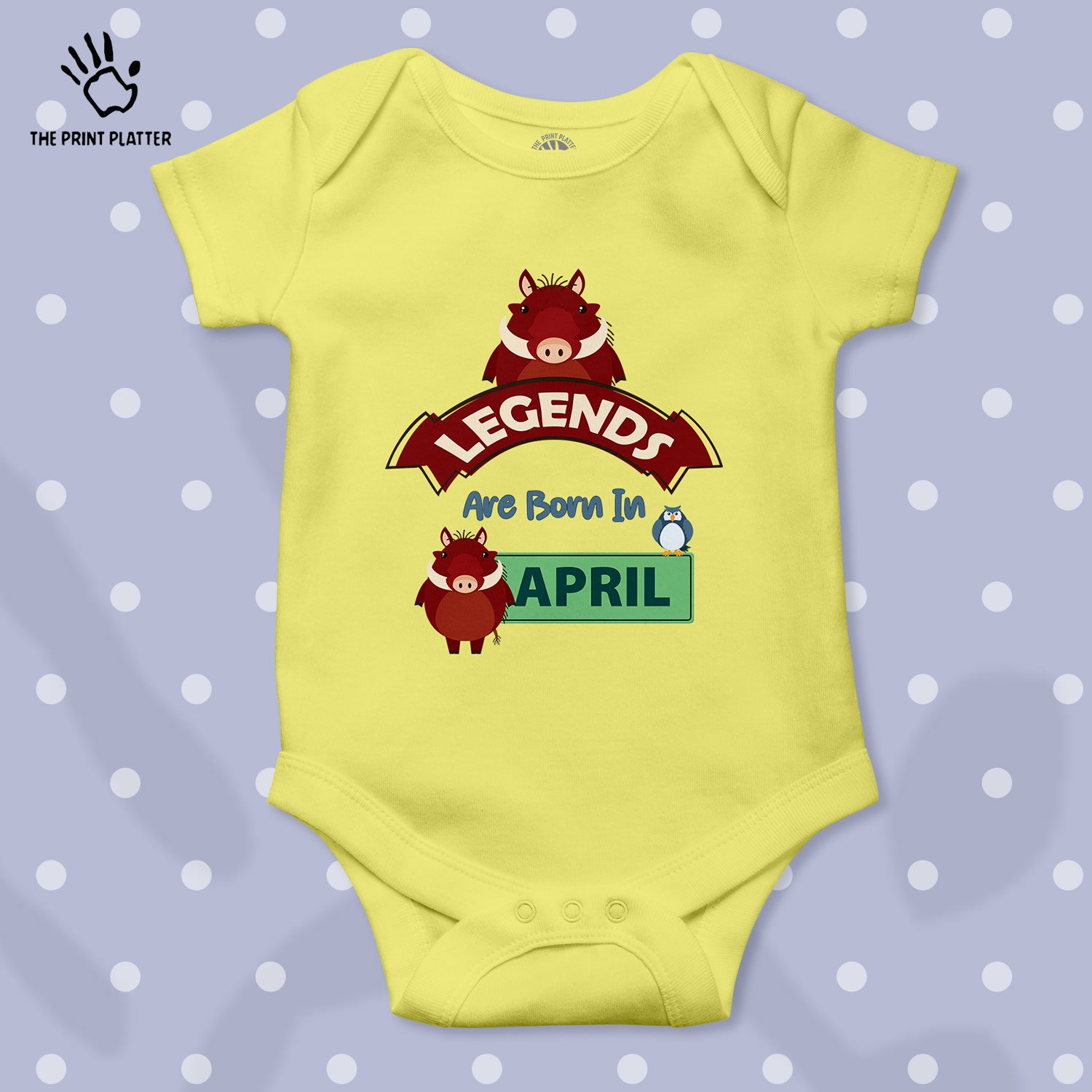 Legends Are Born in April Unisex Half Sleeve Romper