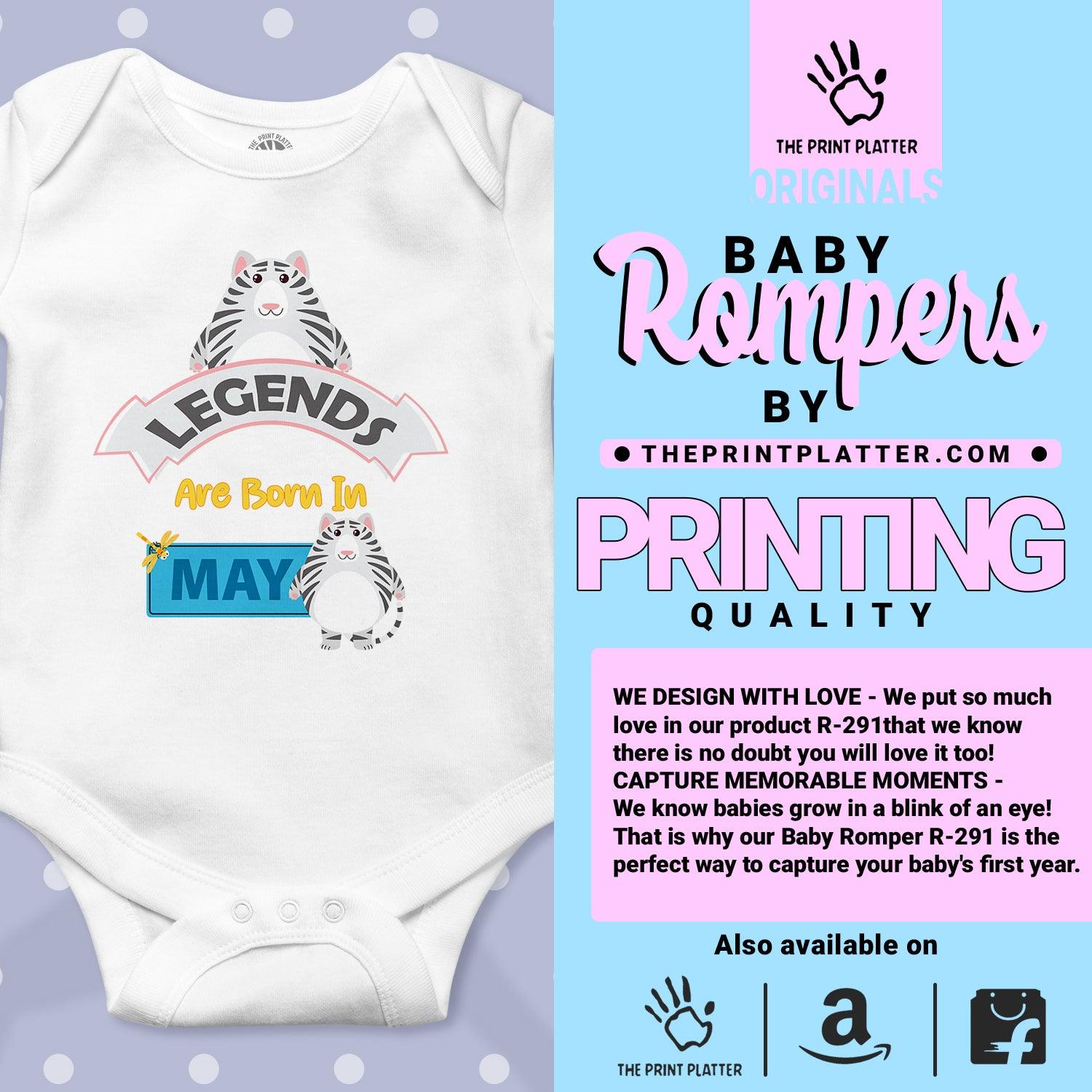 Legends Are Born in May Unisex Half Sleeve Romper