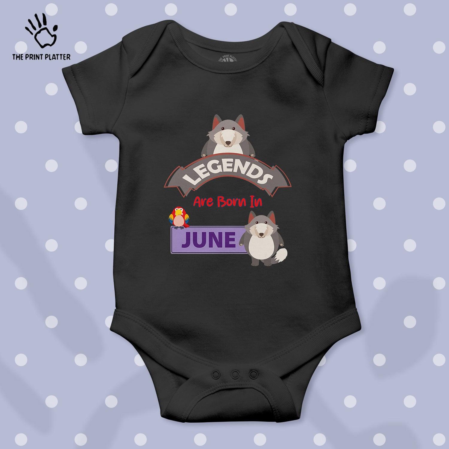 Legends Are Born in June Unisex Half Sleeve Romper