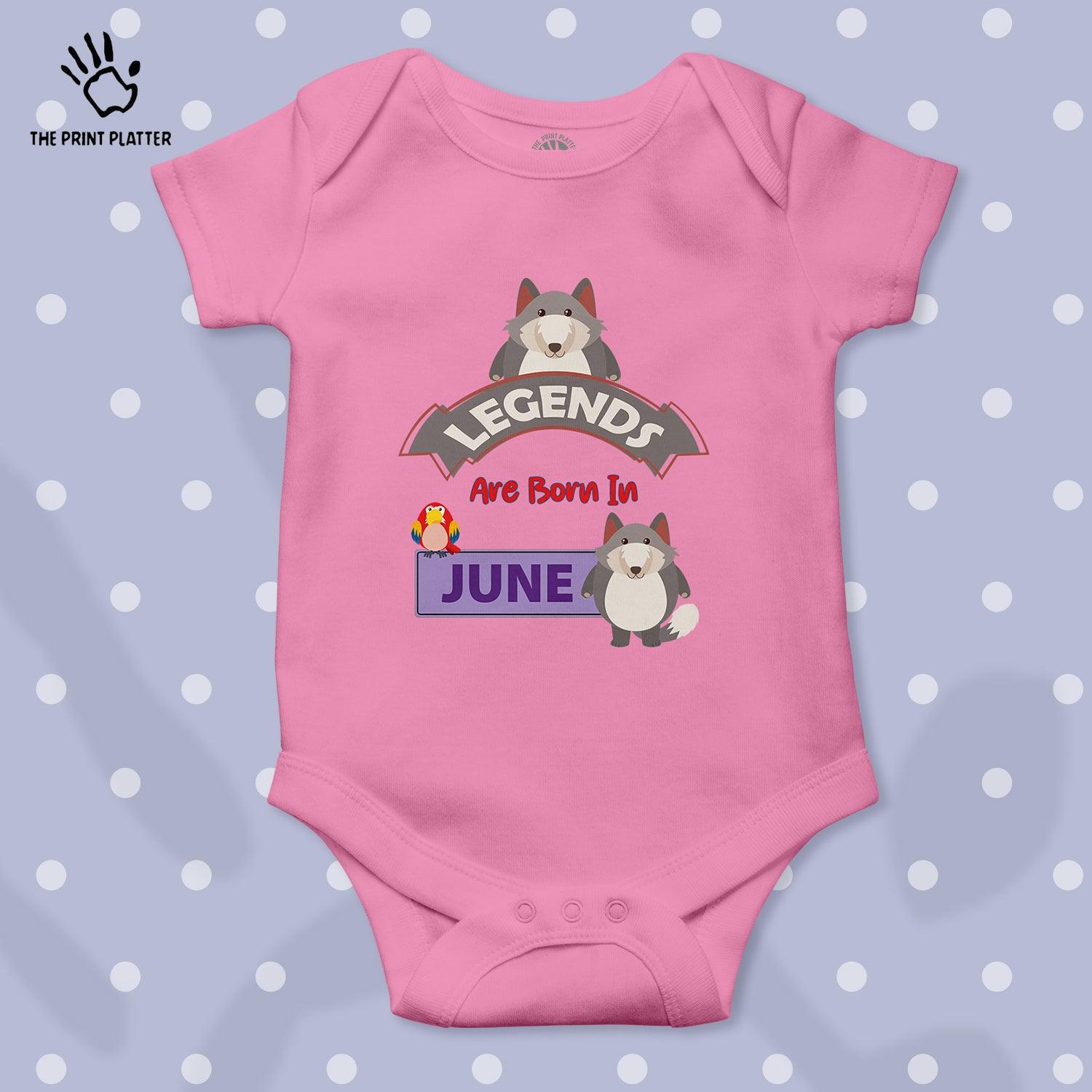 Legends Are Born in June Unisex Half Sleeve Romper