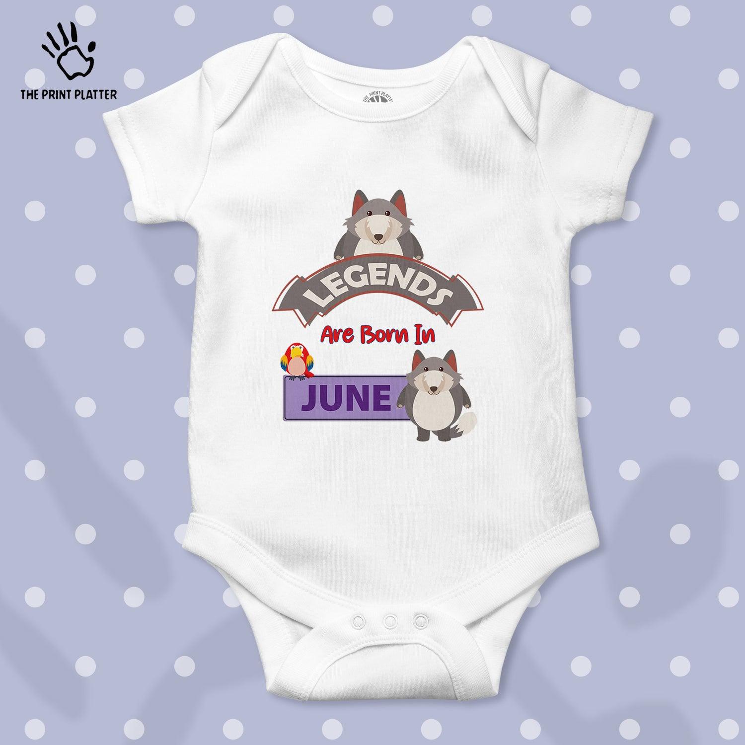 Legends Are Born in June Unisex Half Sleeve Romper