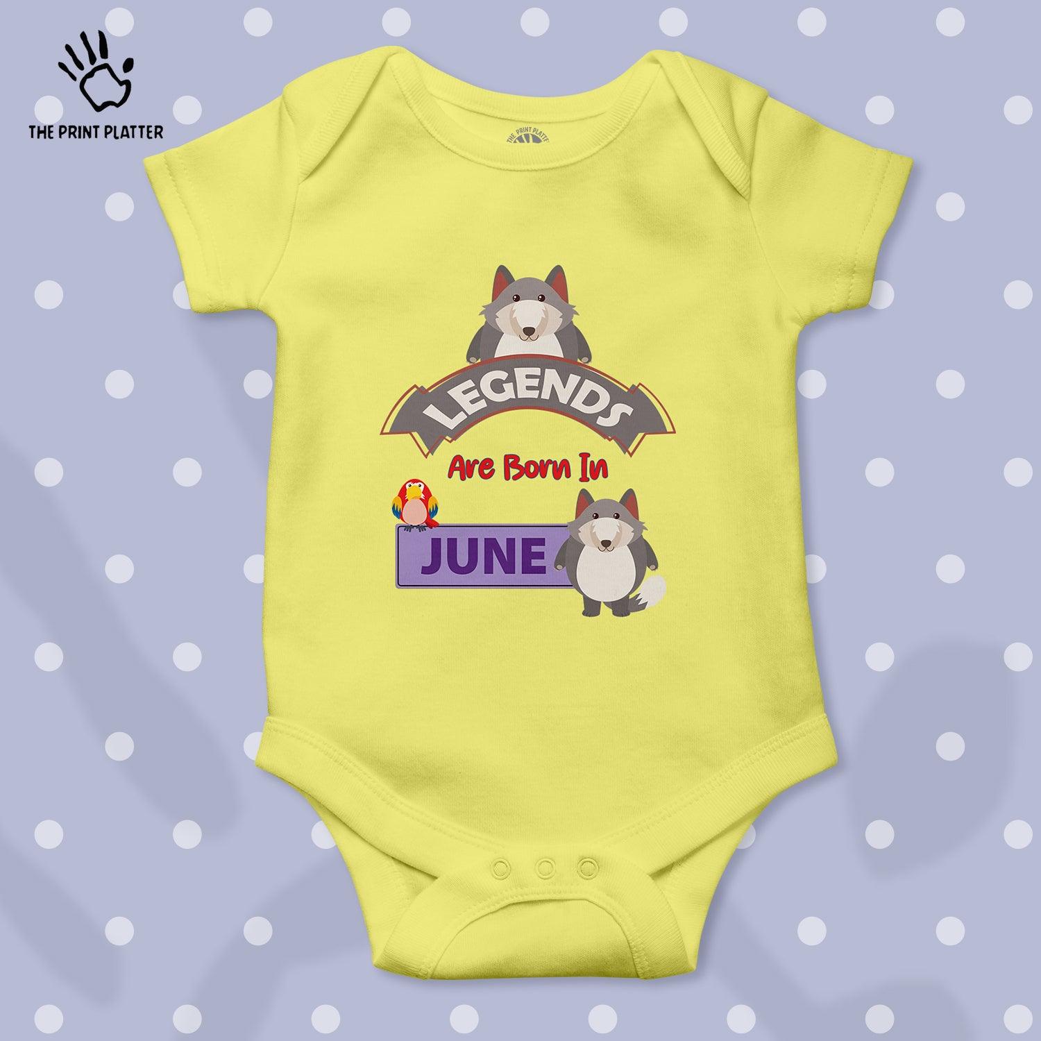 Legends Are Born in June Unisex Half Sleeve Romper