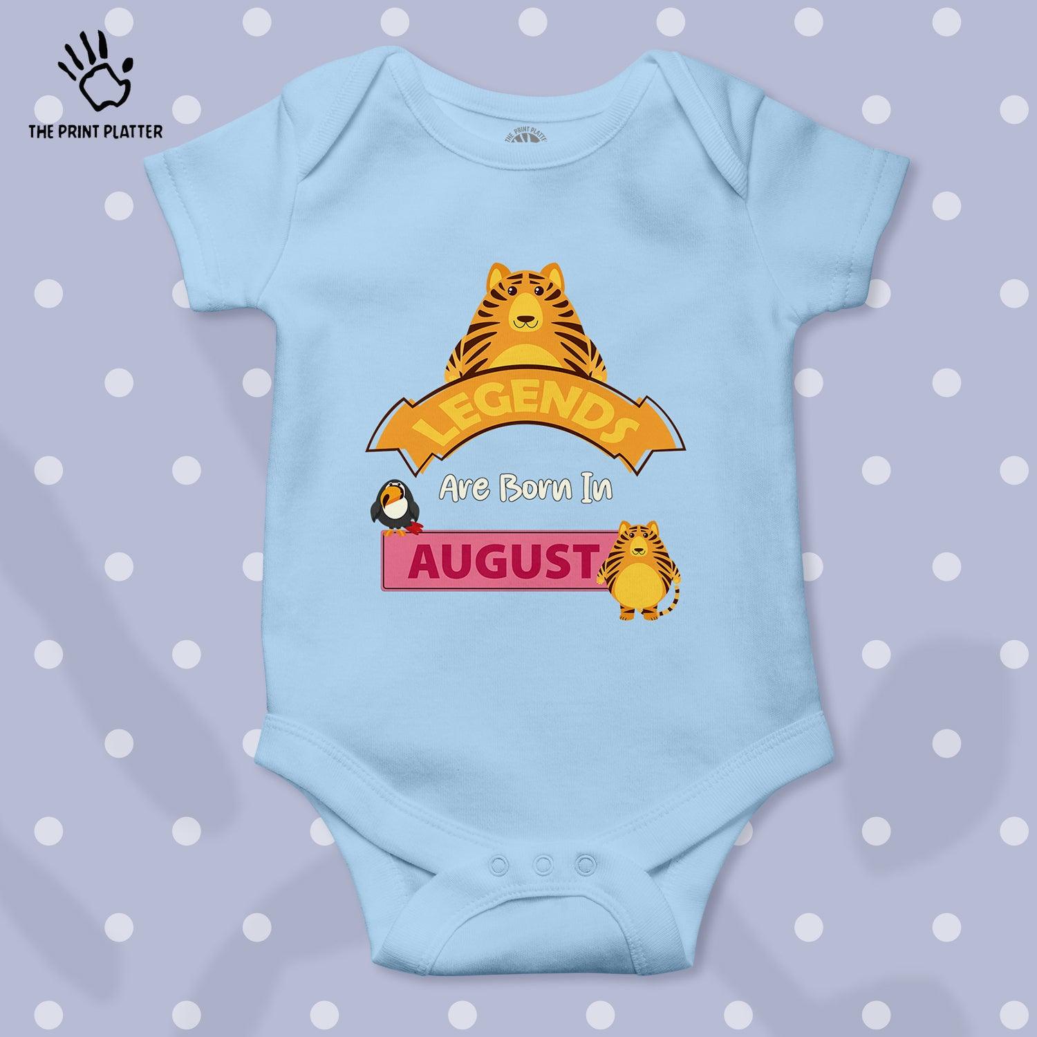 Legends Are Born in August Unisex Half Sleeve Romper