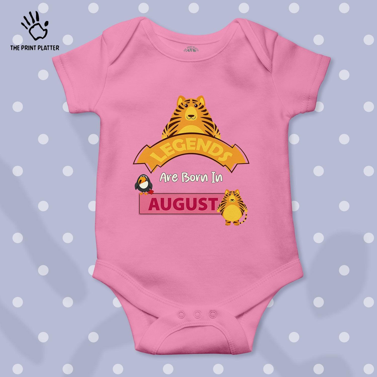 Legends Are Born in August Unisex Half Sleeve Romper