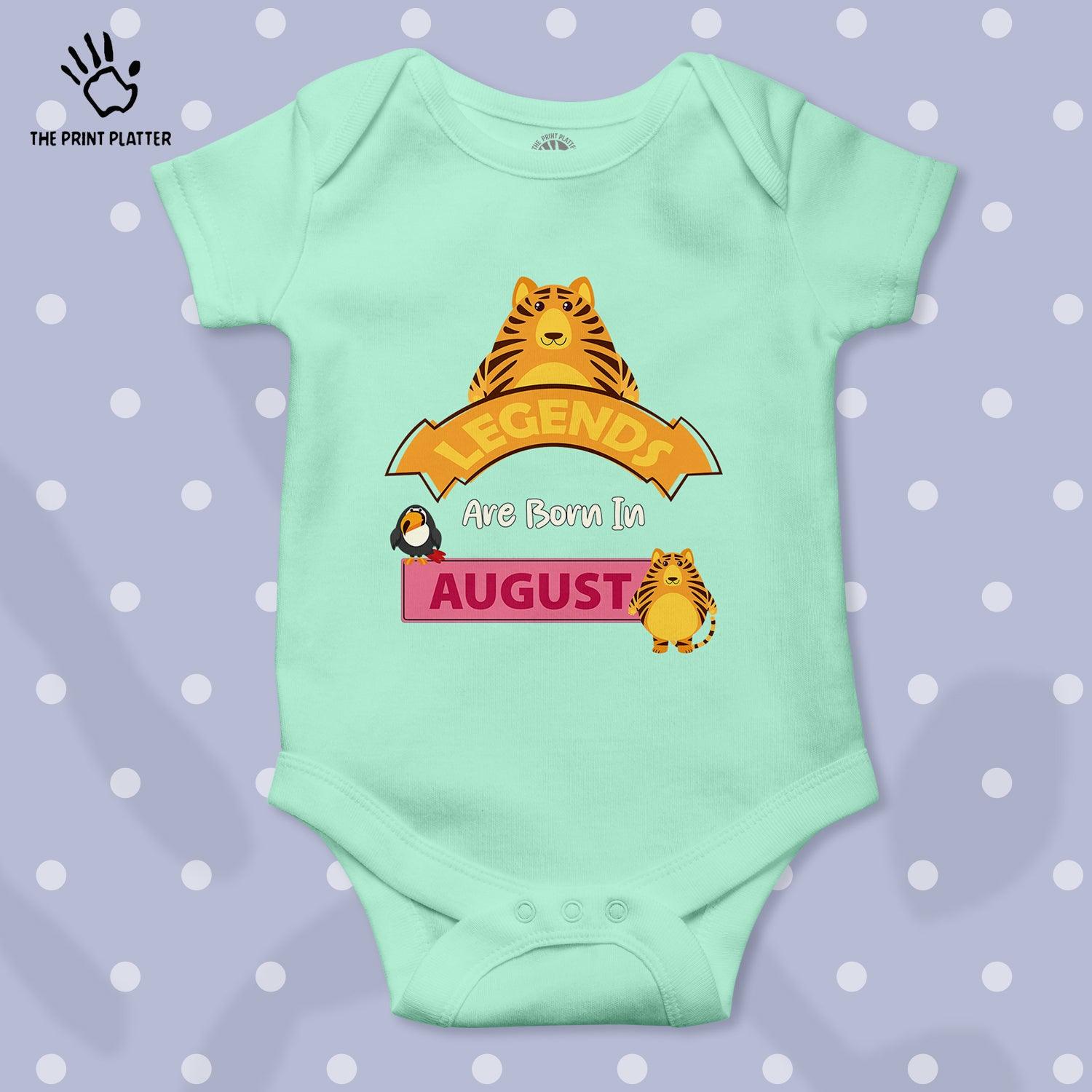 Legends Are Born in August Unisex Half Sleeve Romper