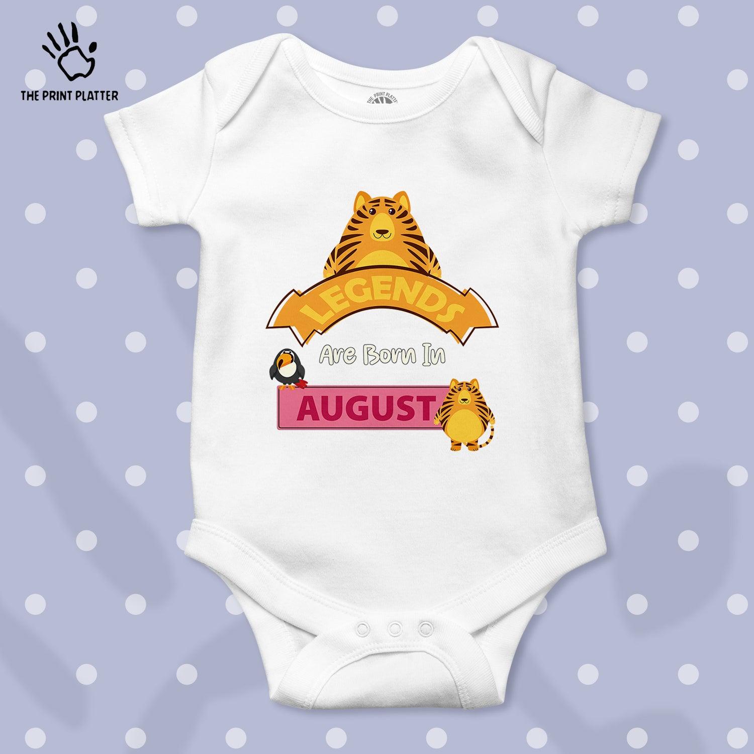 Legends Are Born in August Unisex Half Sleeve Romper