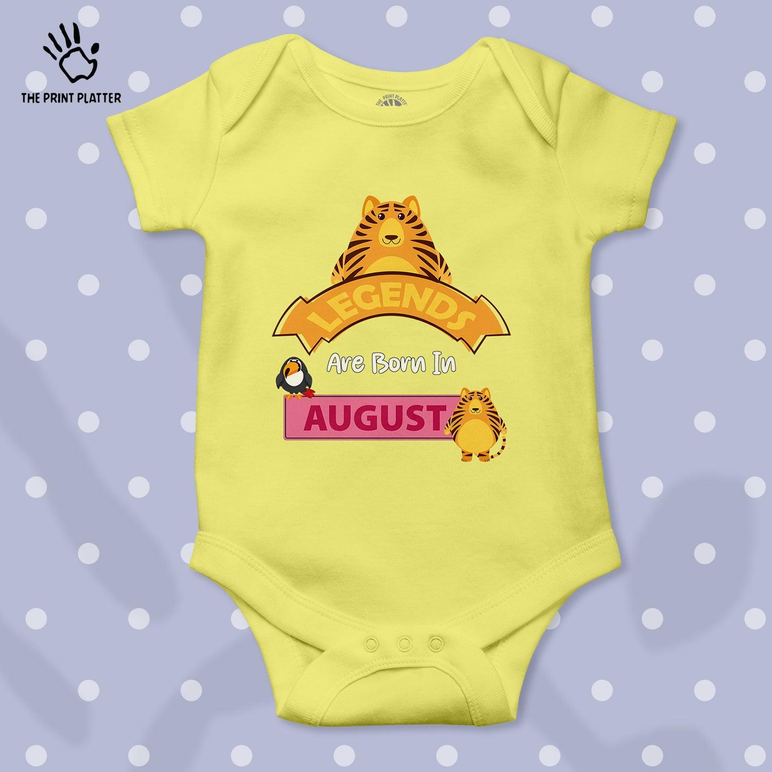 Legends Are Born in August Unisex Half Sleeve Romper