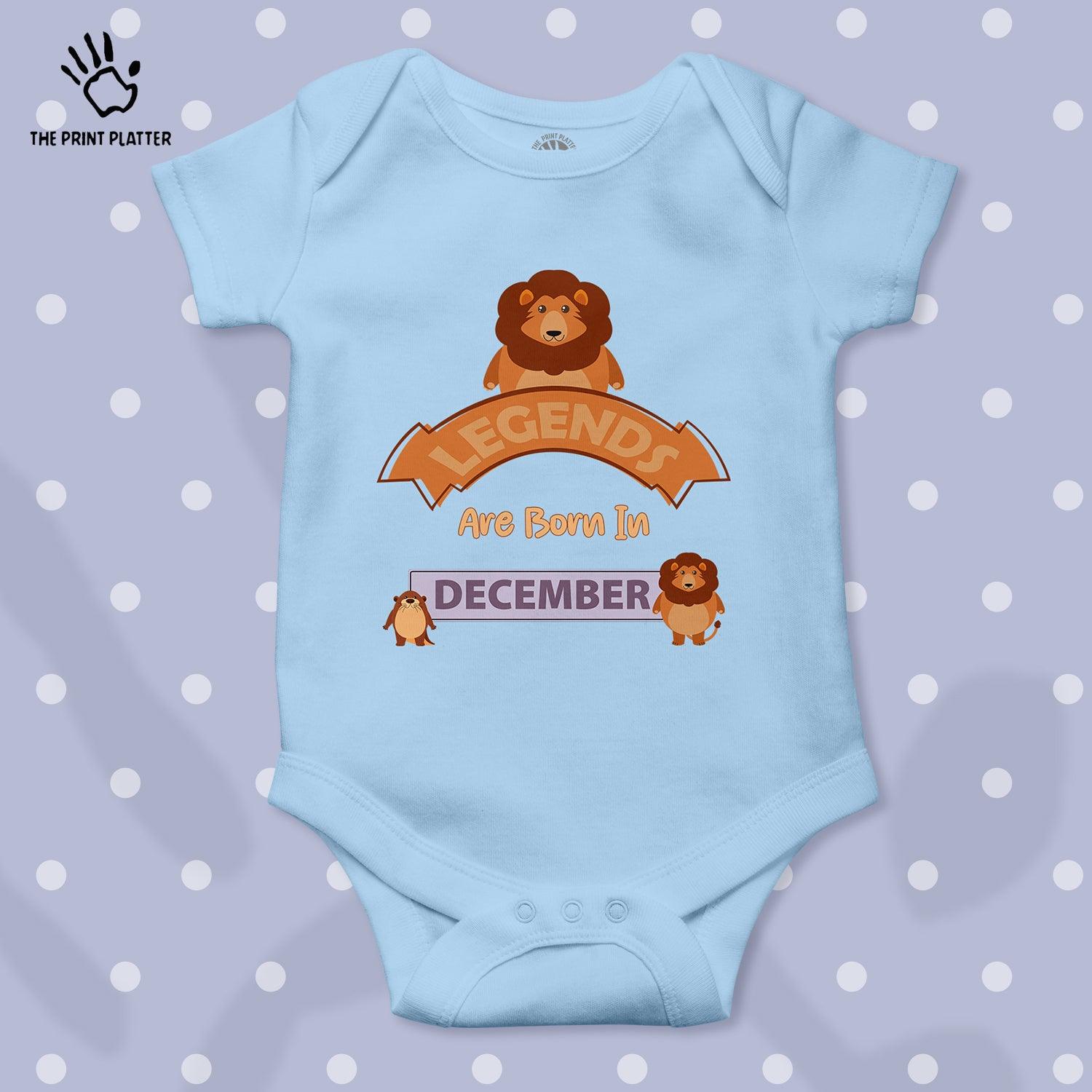 Legends Are Born in December Unisex Half Sleeve Romper