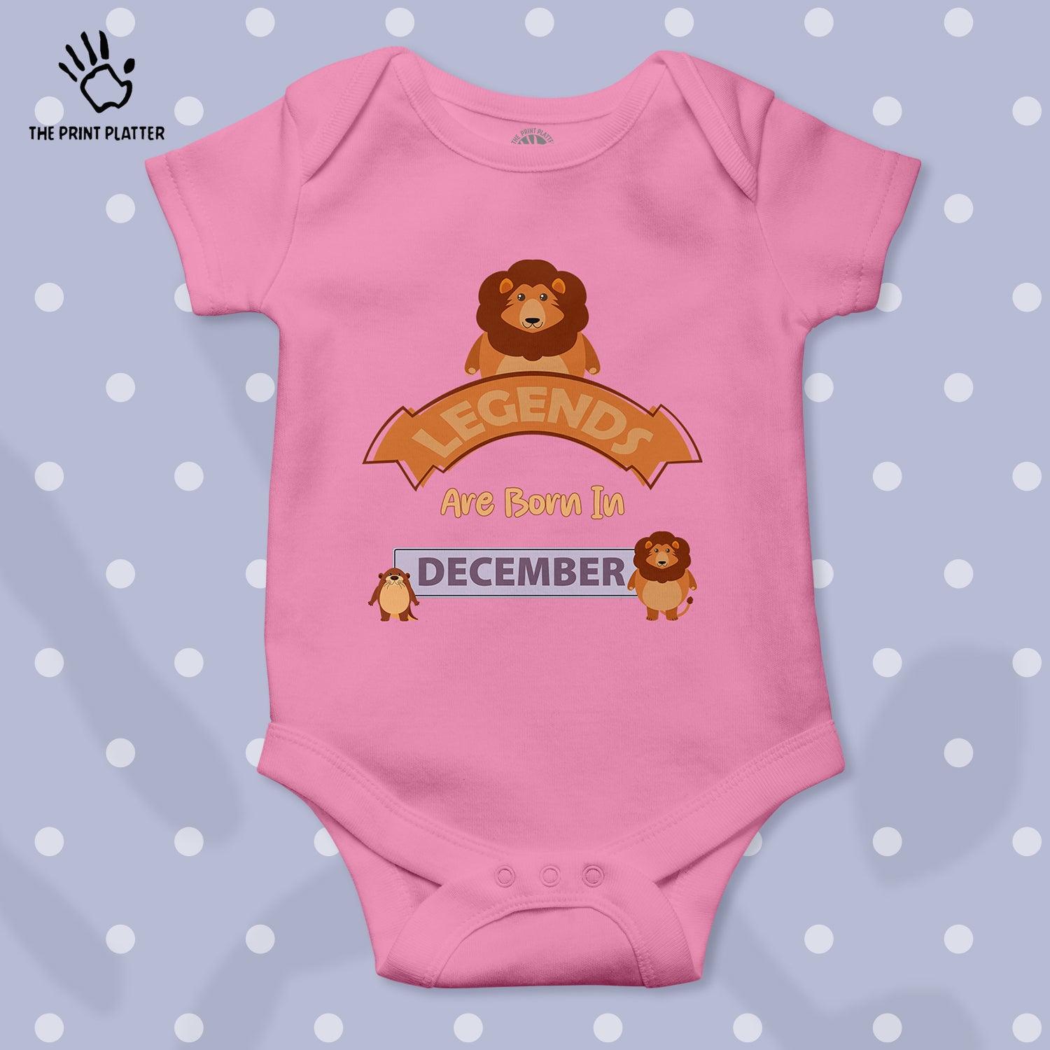 Legends Are Born in December Unisex Half Sleeve Romper