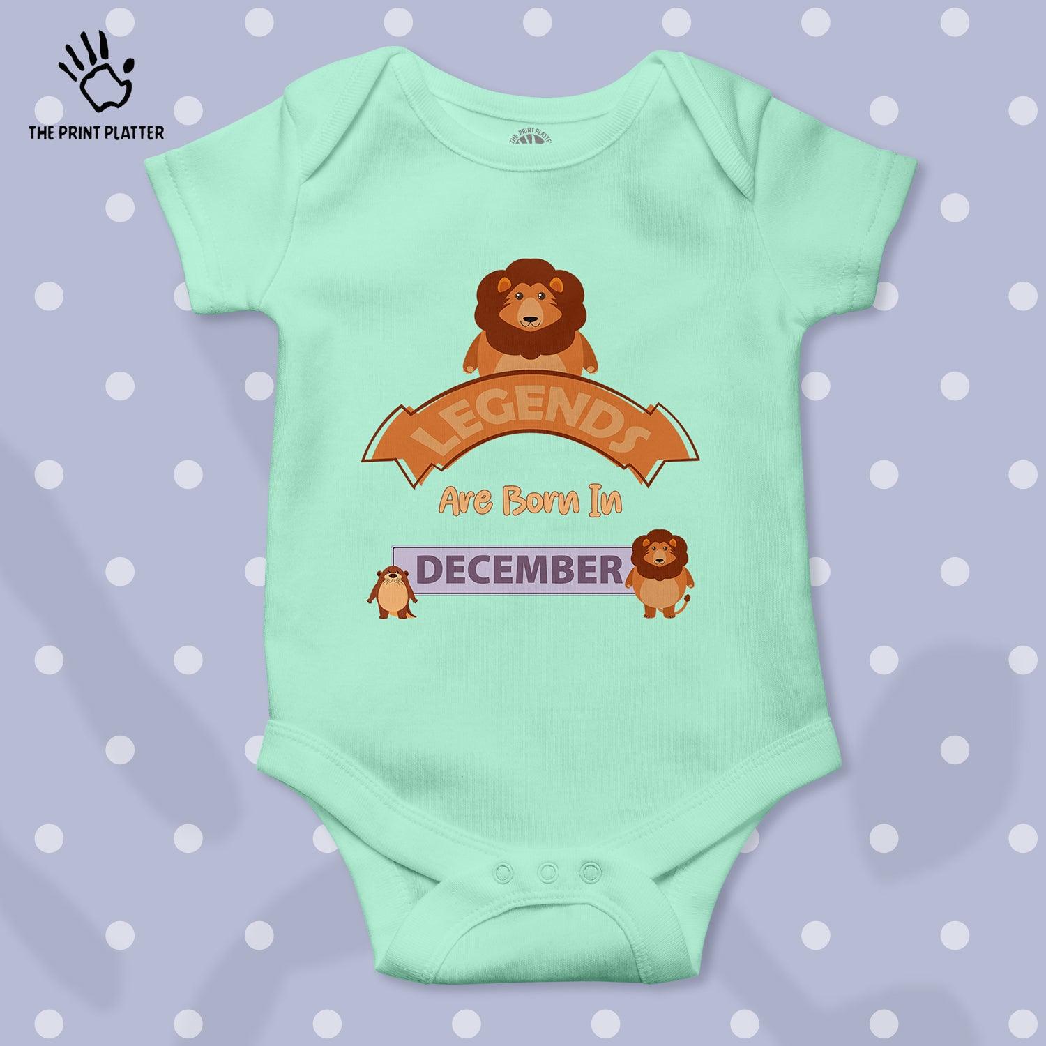 Legends Are Born in December Unisex Half Sleeve Romper