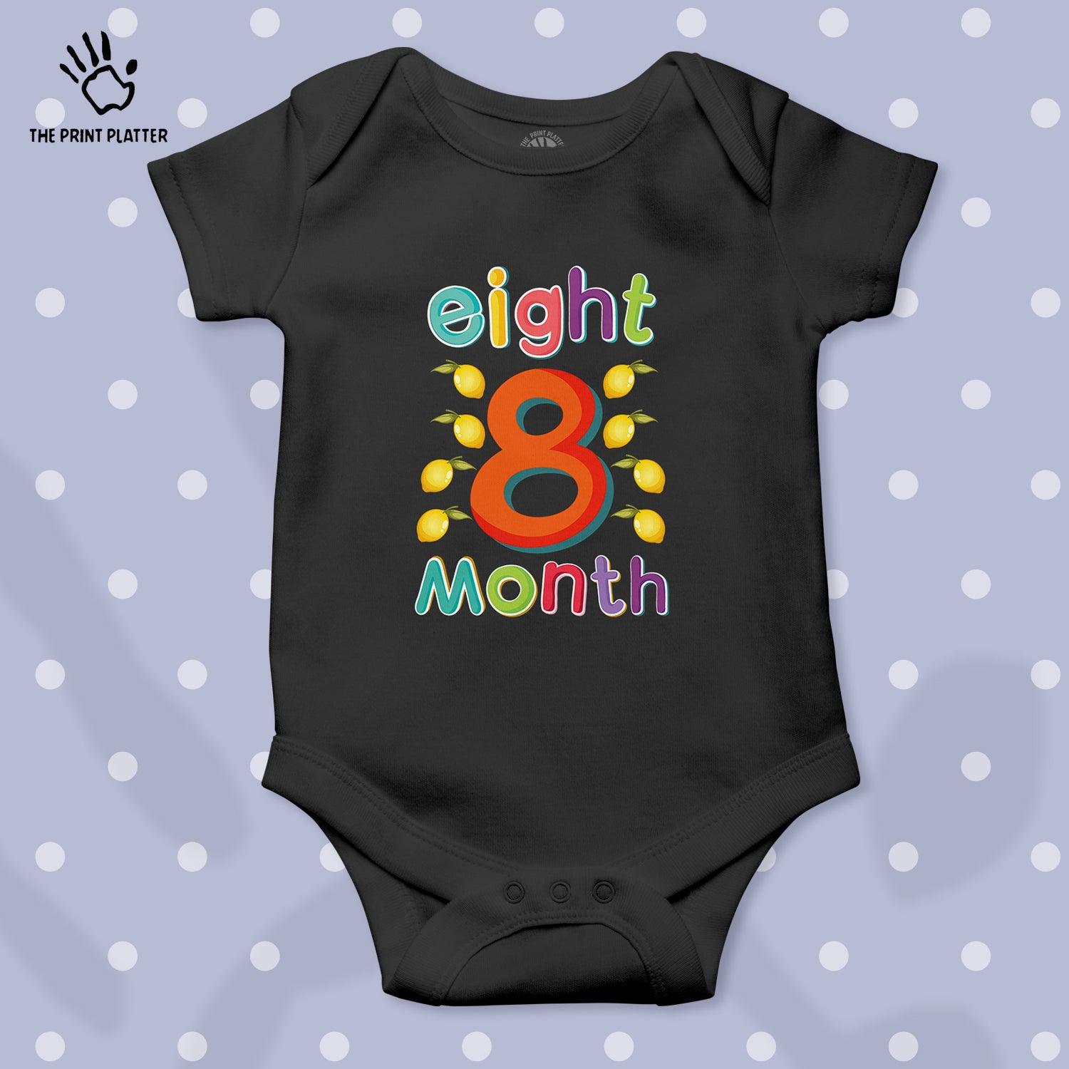 Eight Month Lemon Unisex Half Sleeve Romper