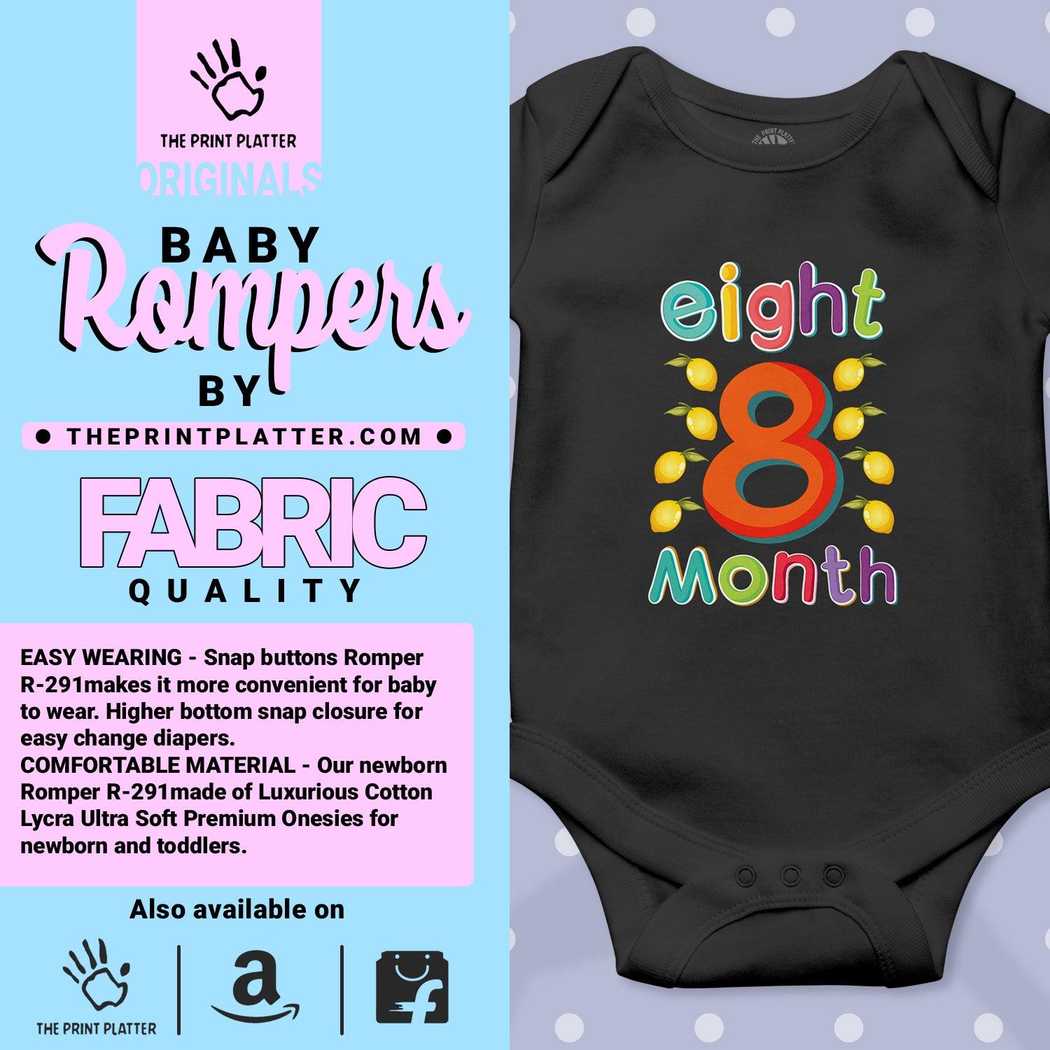 Eight Month Lemon Unisex Half Sleeve Romper