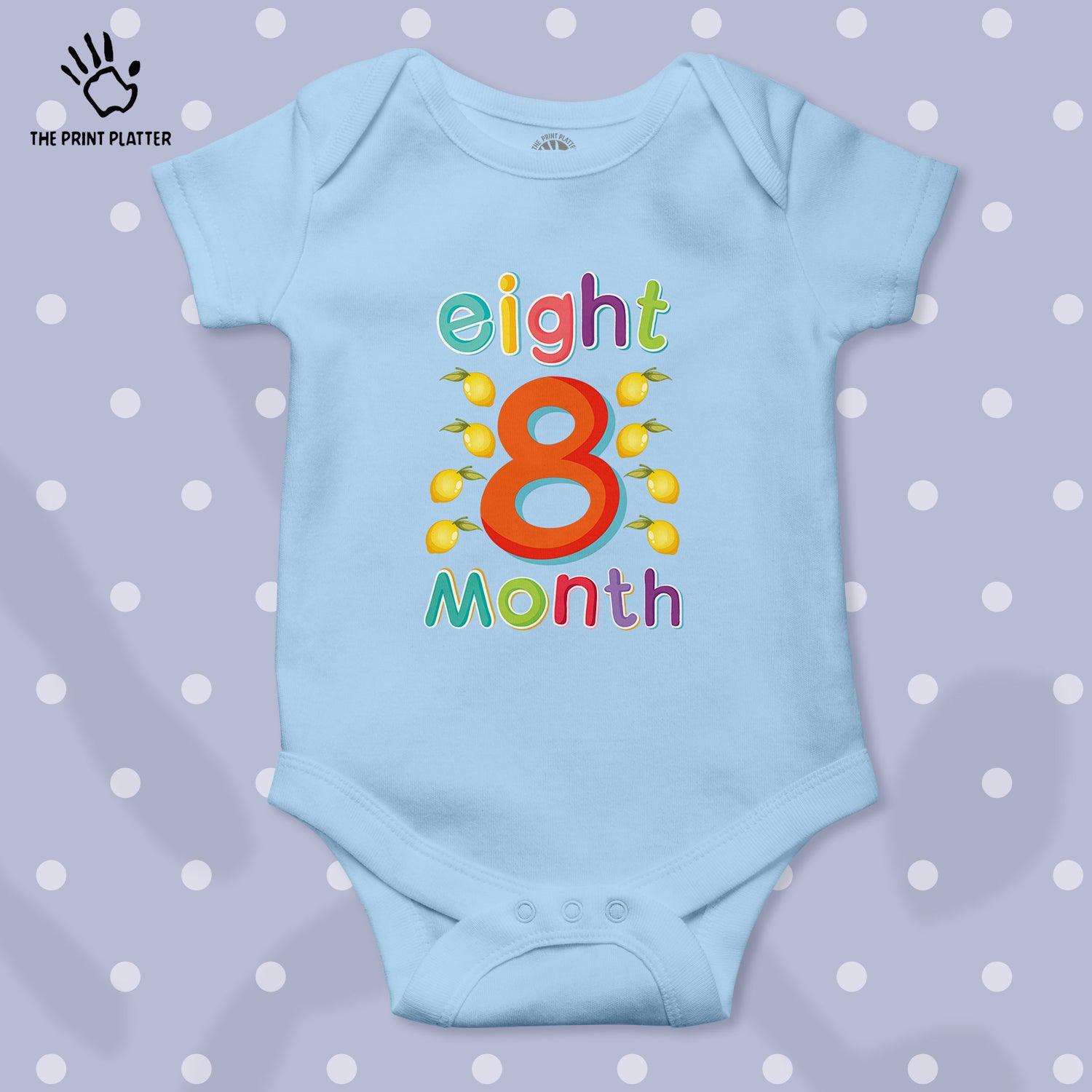 Eight Month Lemon Unisex Half Sleeve Romper