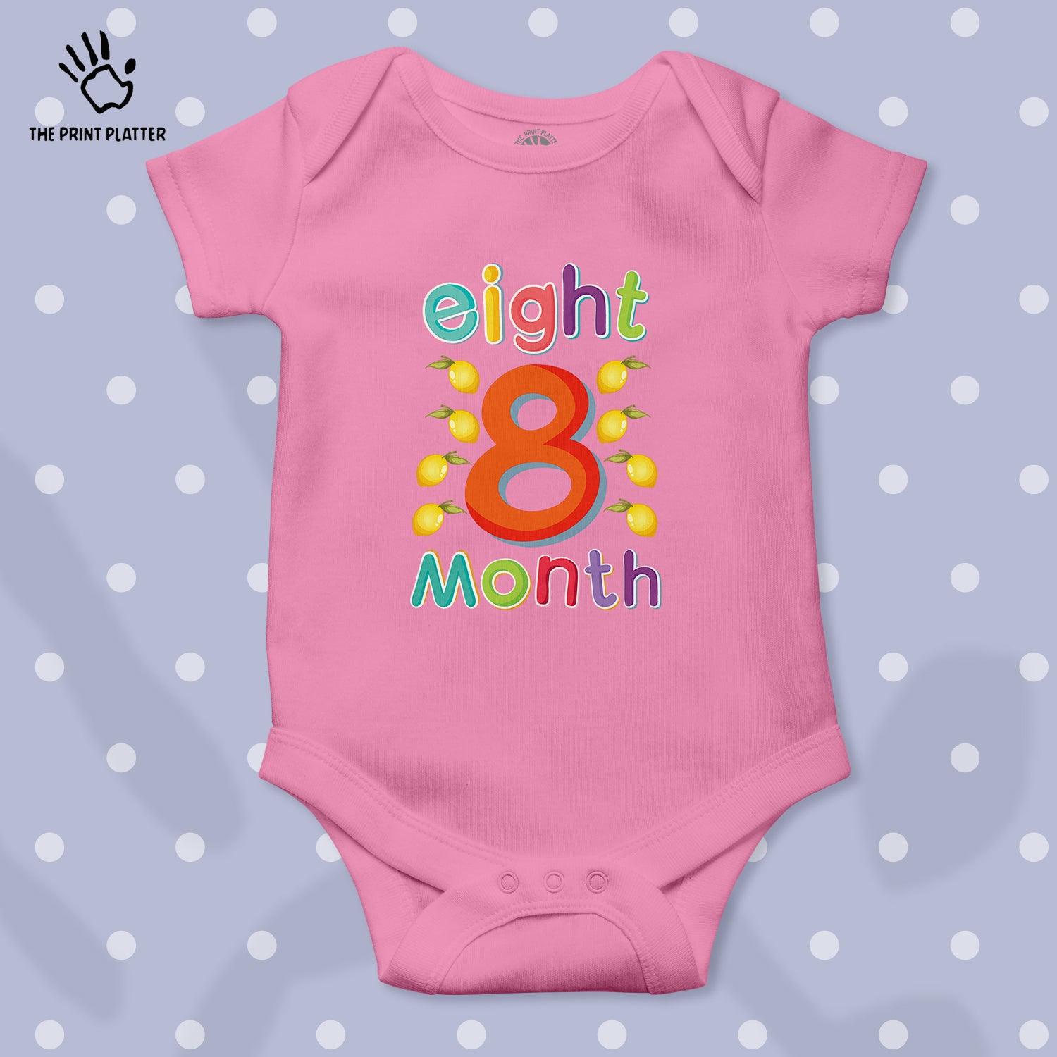 Eight Month Lemon Unisex Half Sleeve Romper