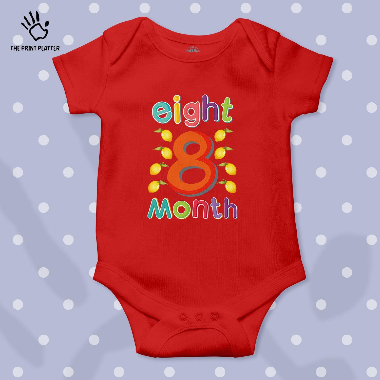 Eight Month Lemon Unisex Half Sleeve Romper