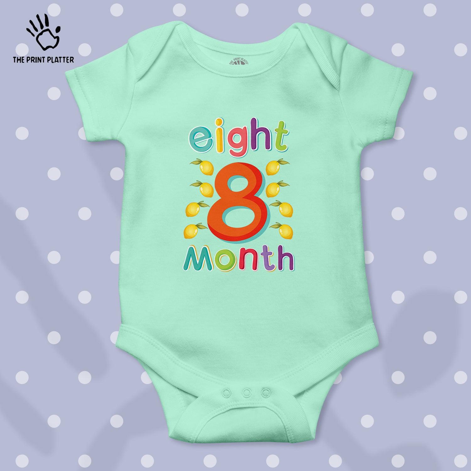 Eight Month Lemon Unisex Half Sleeve Romper