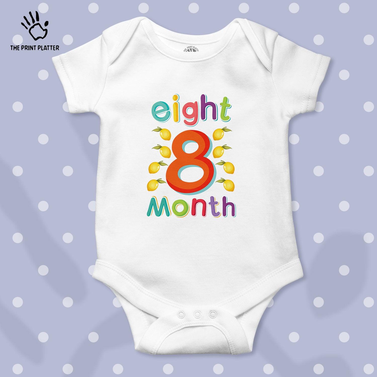 Eight Month Lemon Unisex Half Sleeve Romper