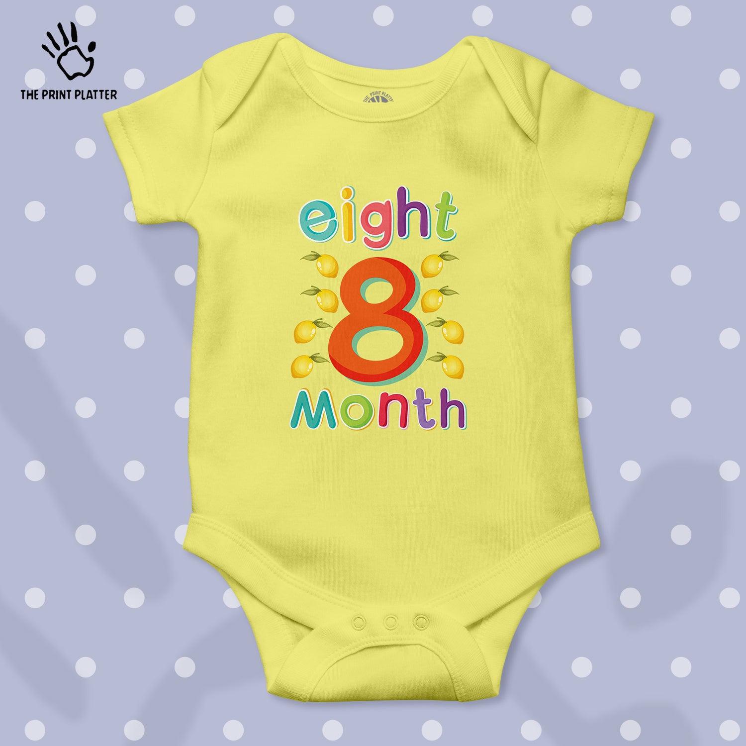 Eight Month Lemon Unisex Half Sleeve Romper