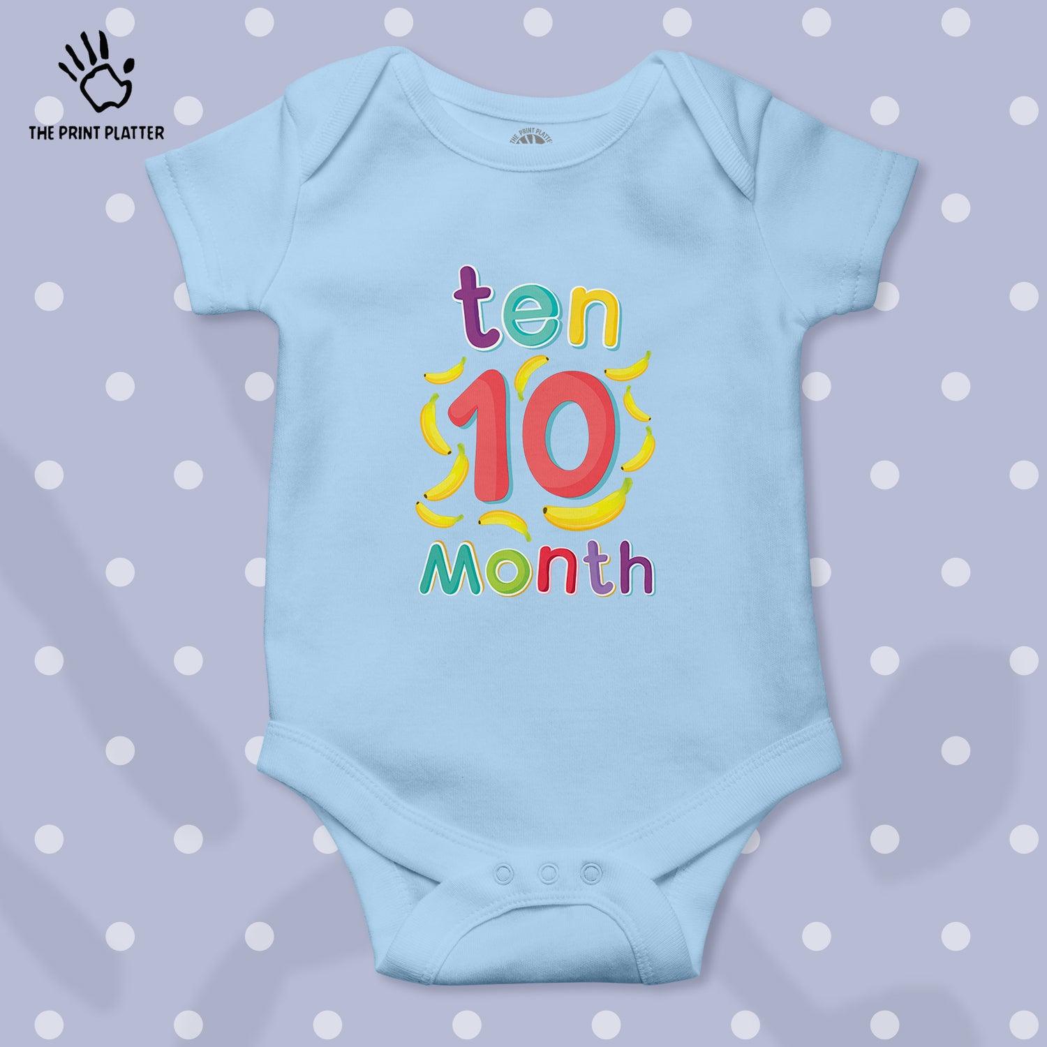 Ten Month Banana Unisex Half Sleeve Romper