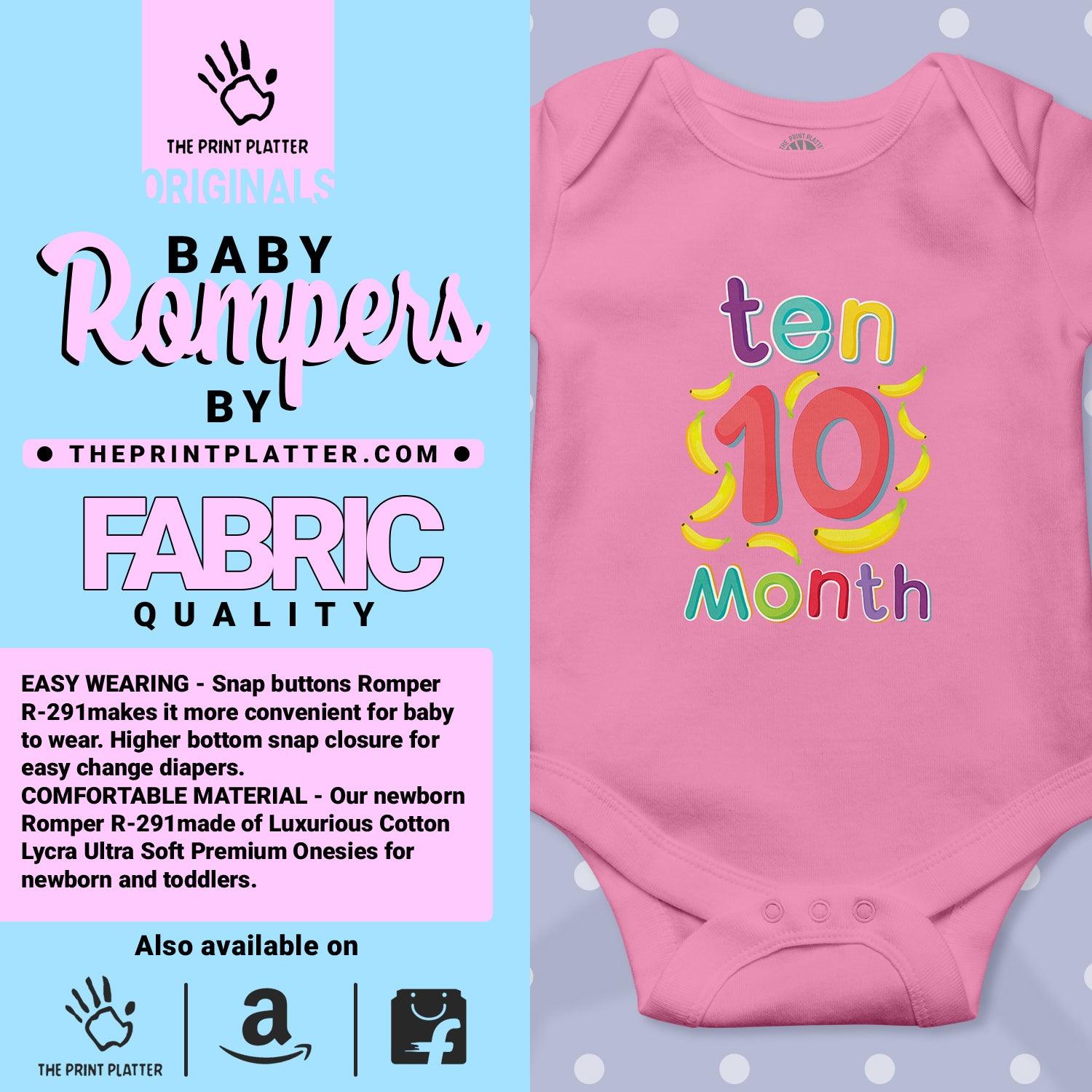 Ten Month Banana Unisex Half Sleeve Romper