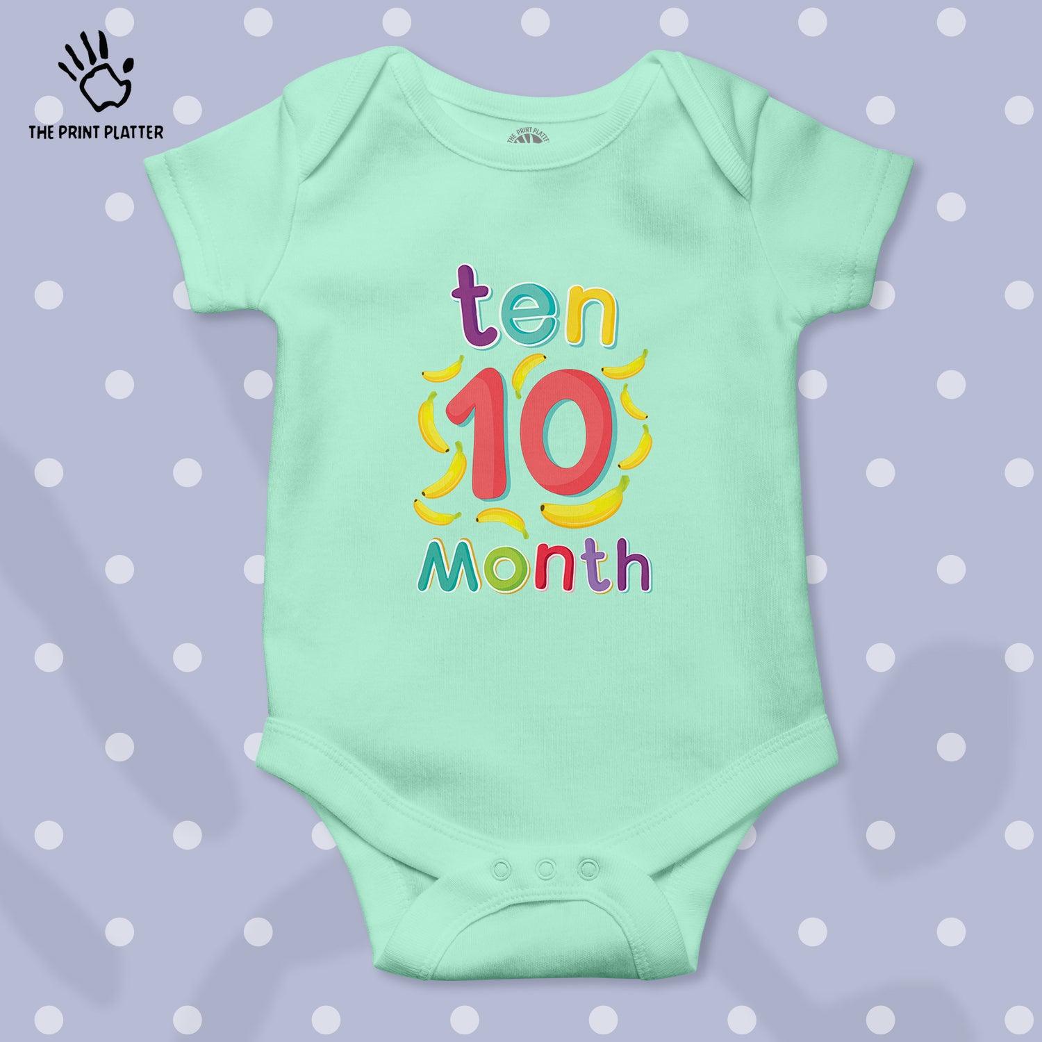 Ten Month Banana Unisex Half Sleeve Romper