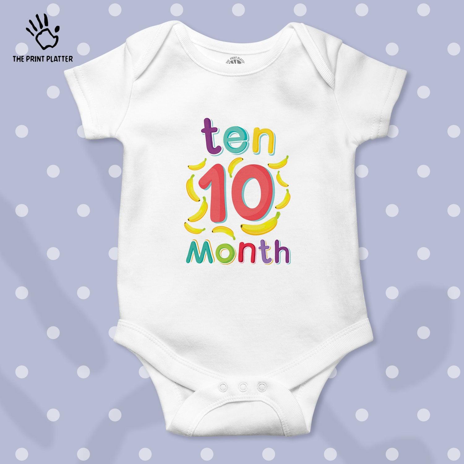 Ten Month Banana Unisex Half Sleeve Romper