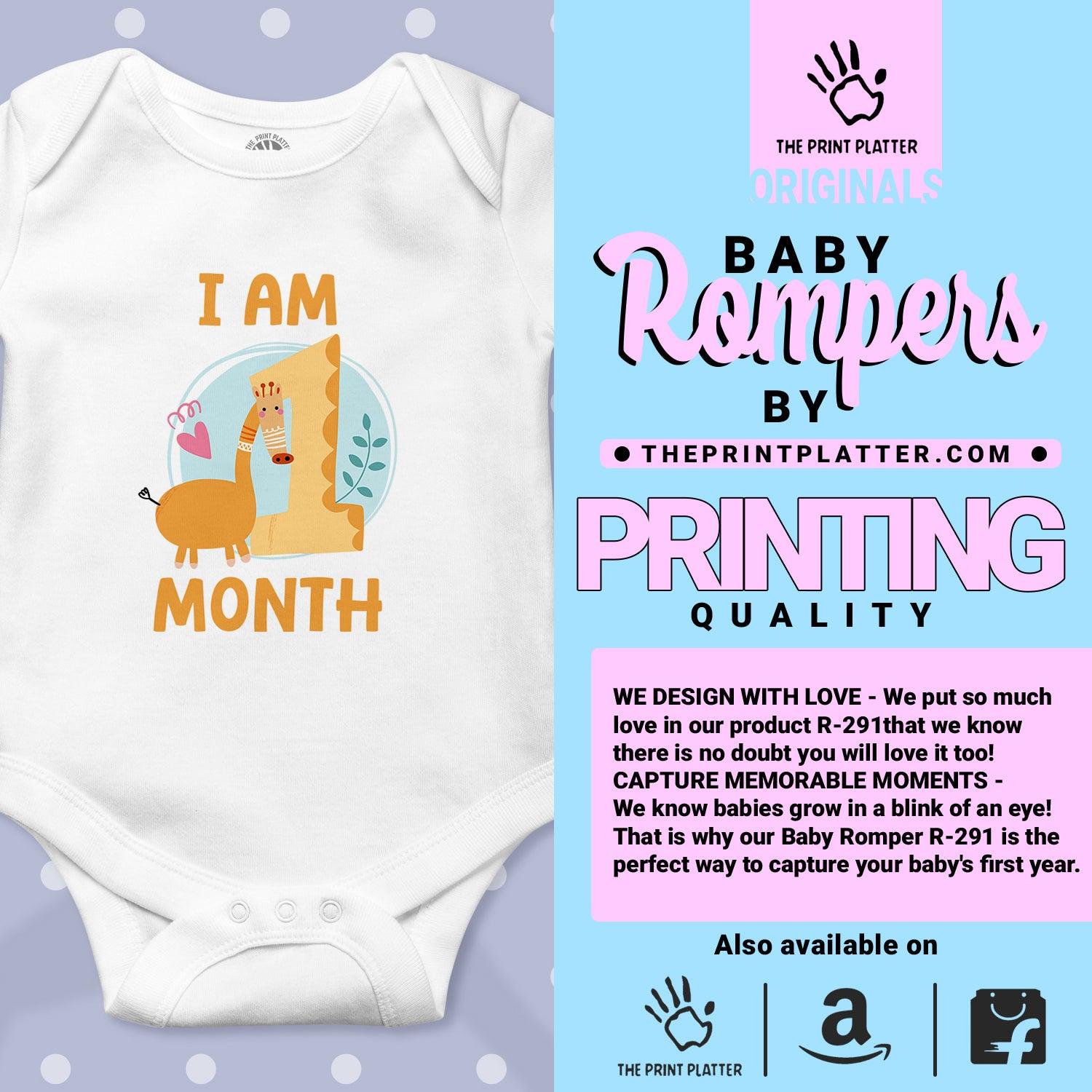 I Am 1 Month Unisex Half Sleeve Romper