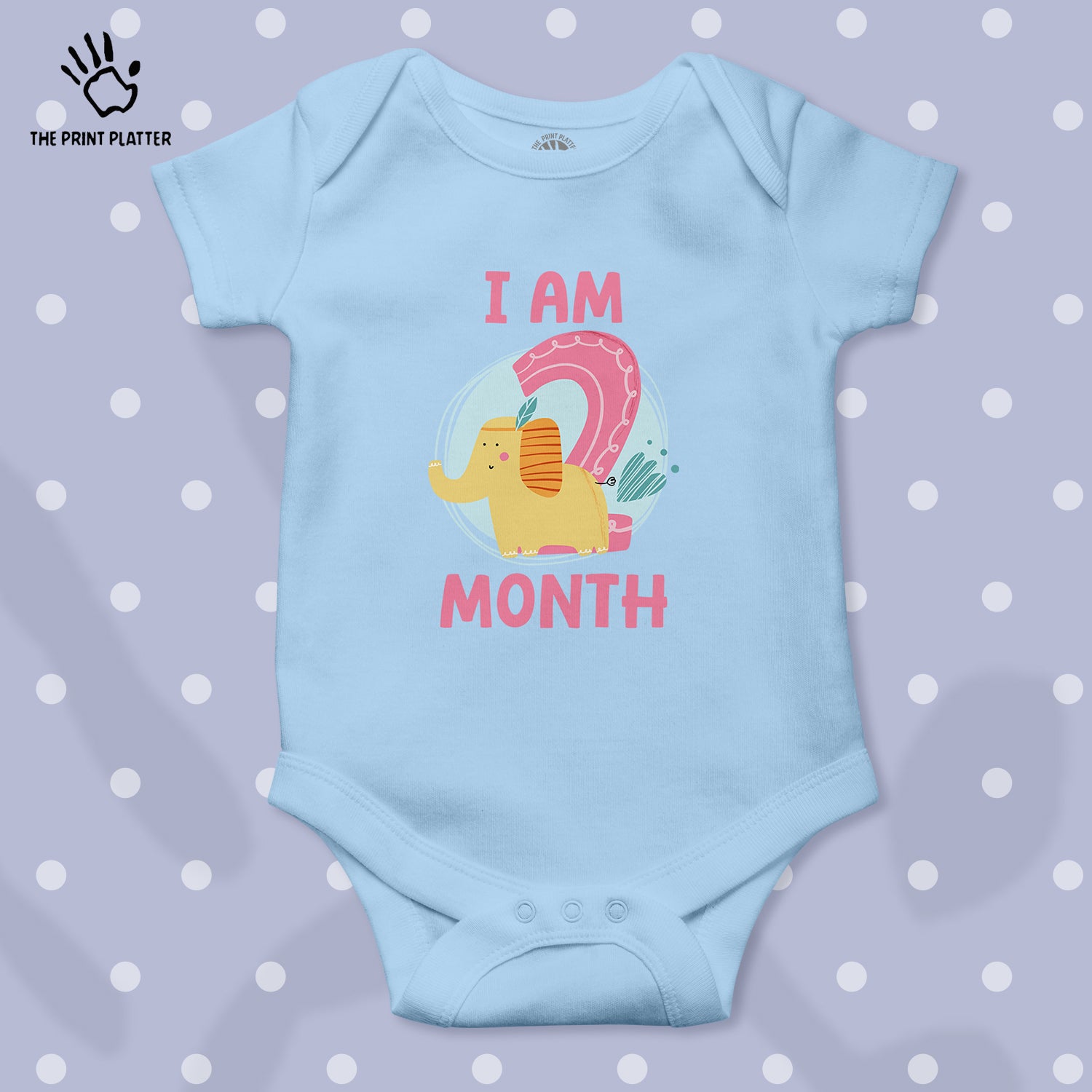 I Am 2 Month Unisex Half Sleeve Romper