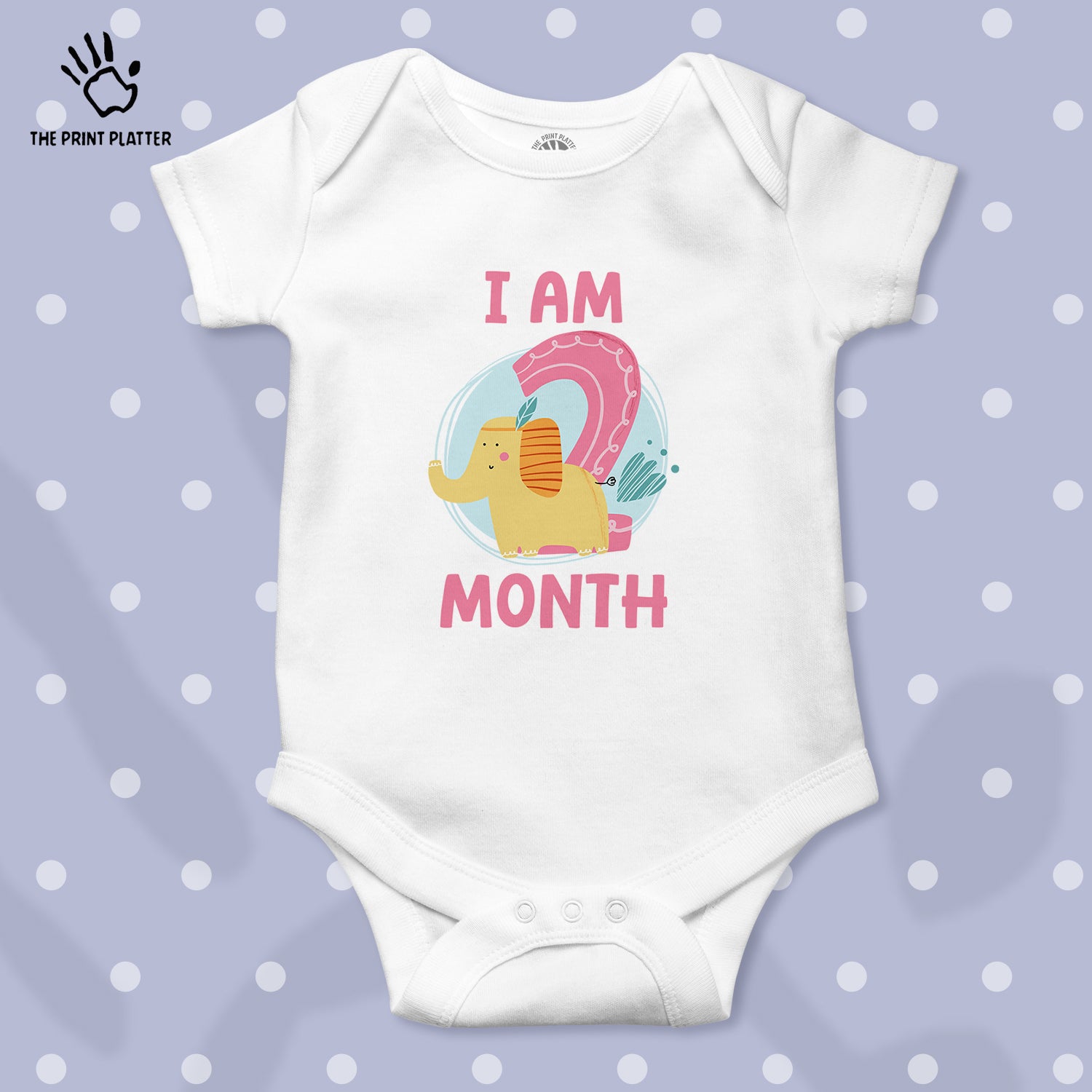 I Am 2 Month Unisex Half Sleeve Romper