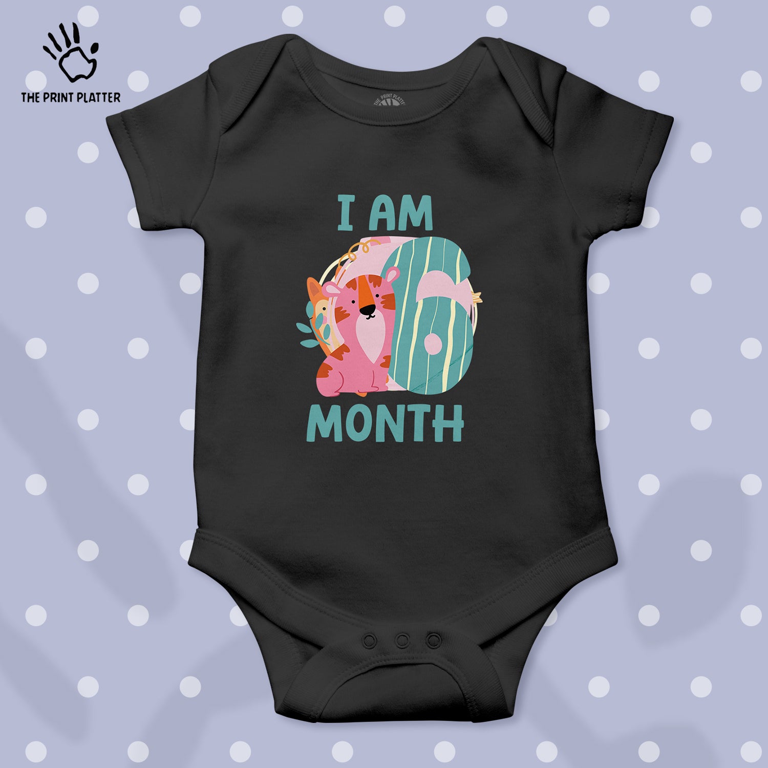 I Am 6 Month Unisex Half Sleeve Romper