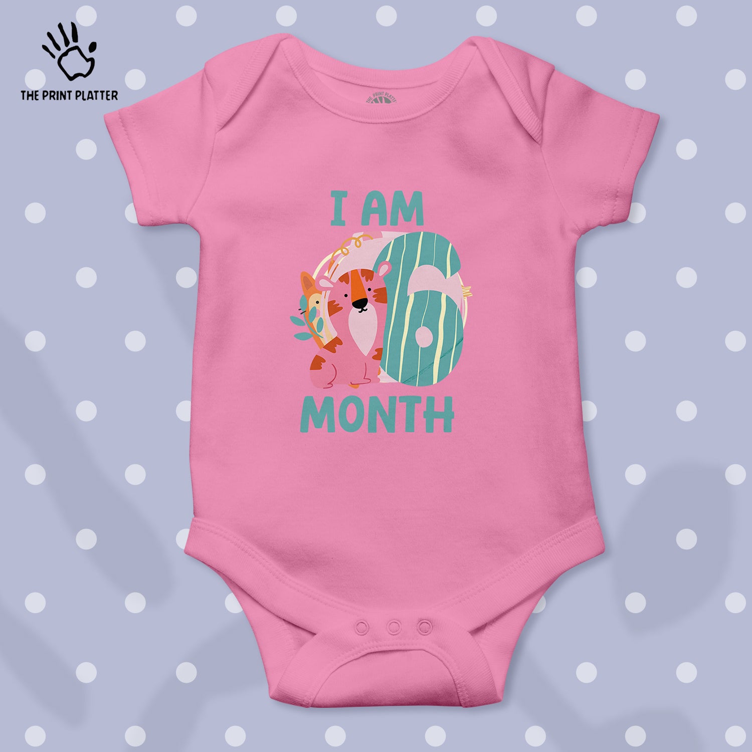 I Am 6 Month Unisex Half Sleeve Romper