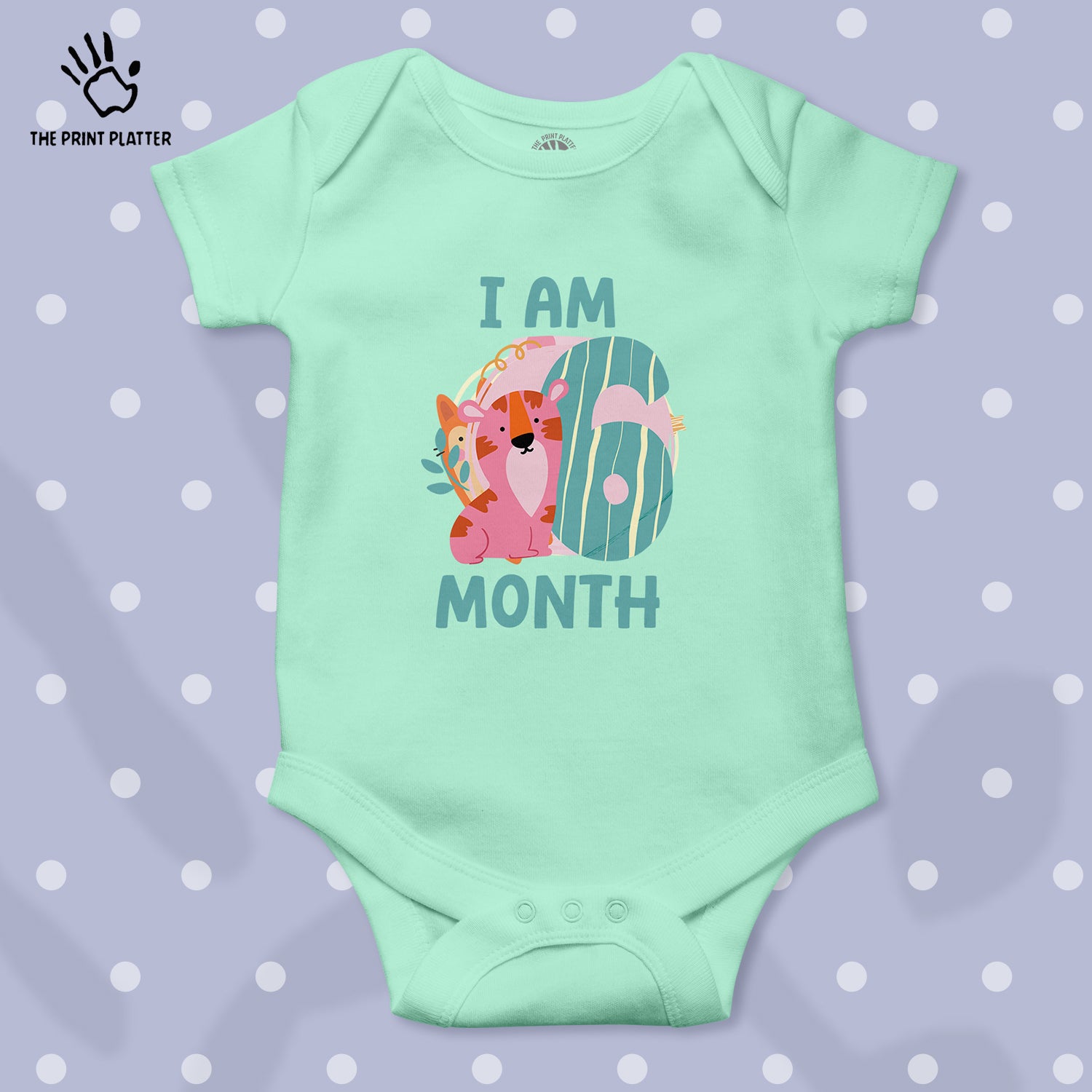 I Am 6 Month Unisex Half Sleeve Romper