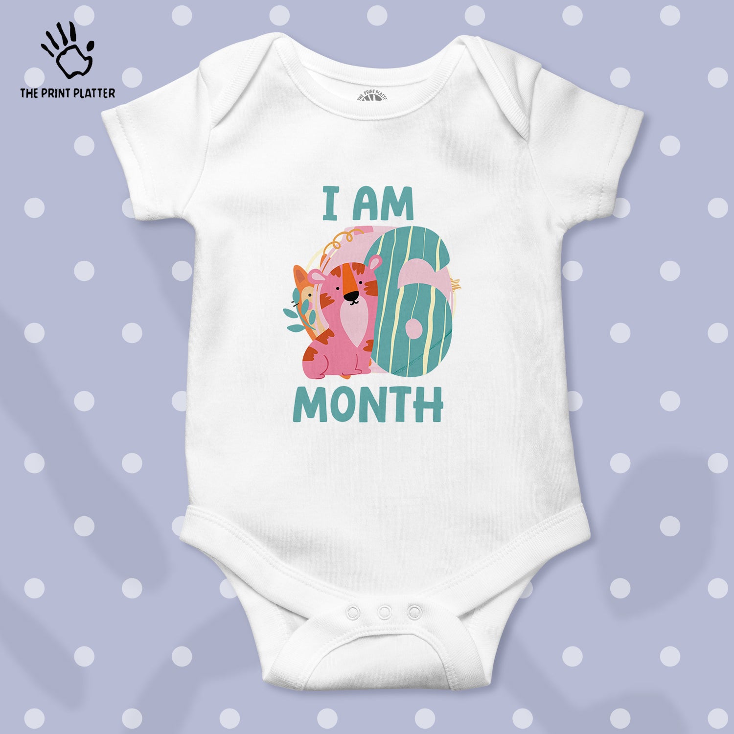 I Am 6 Month Unisex Half Sleeve Romper