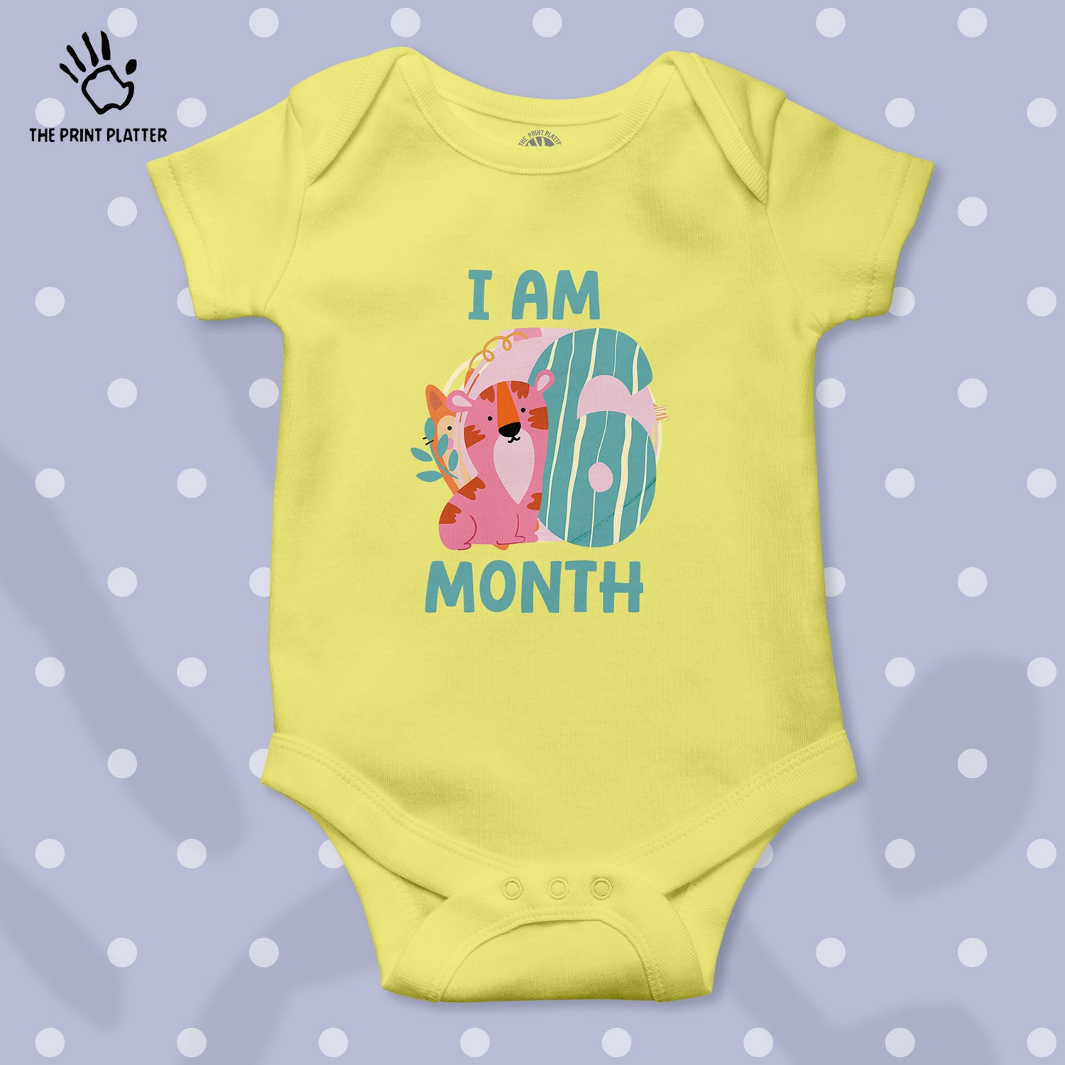 I Am 6 Month Unisex Half Sleeve Romper