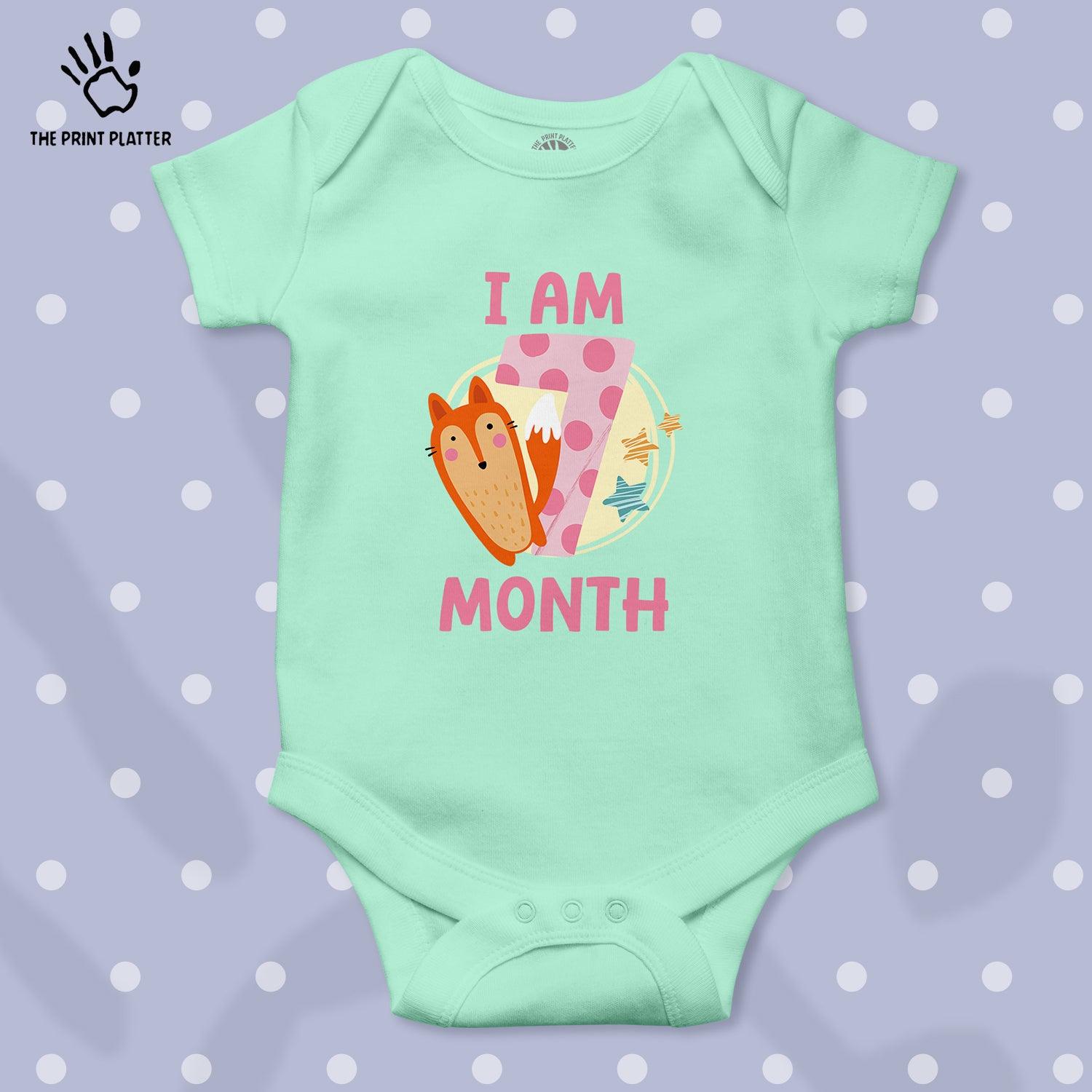 I Am 7 Month Unisex Half Sleeve Romper