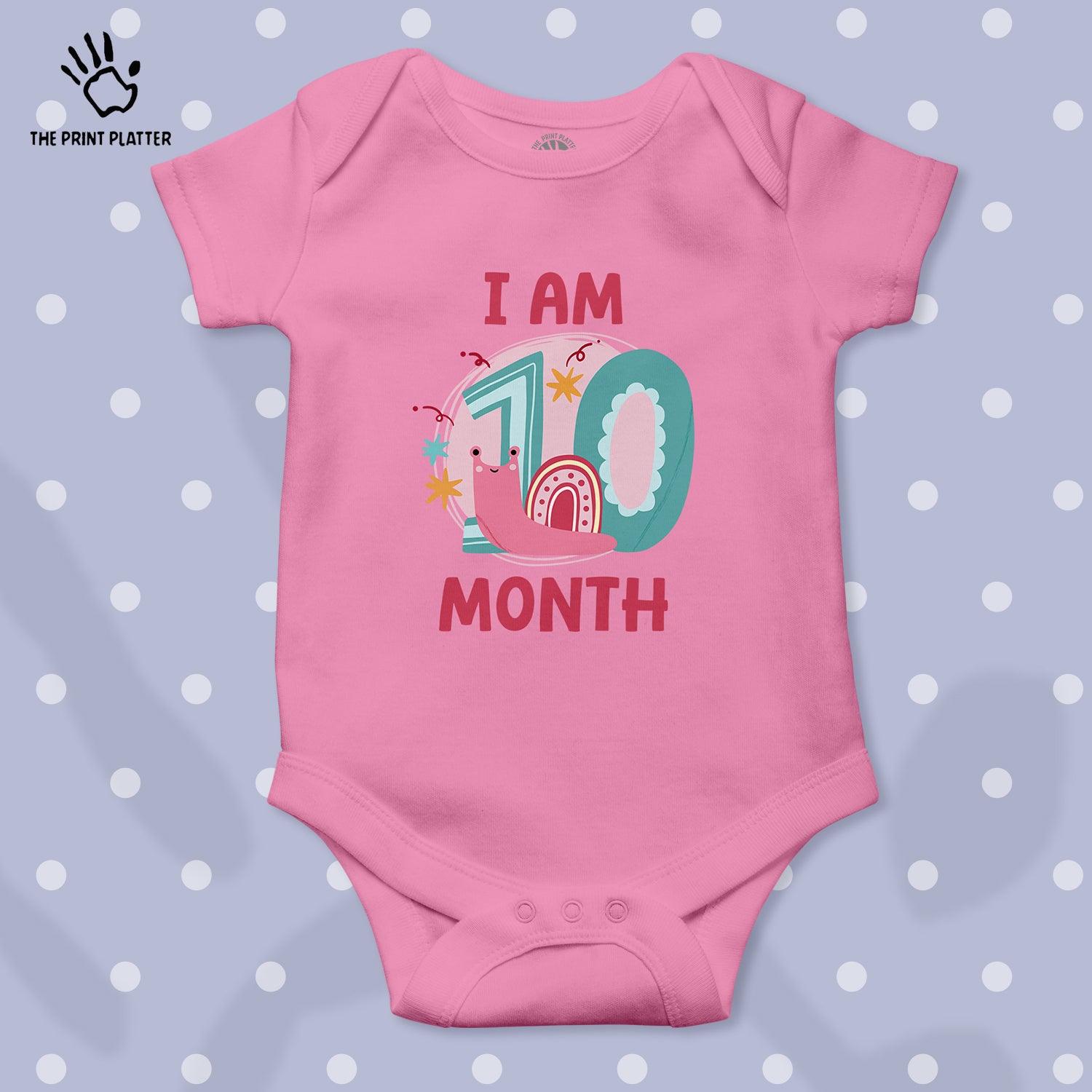I Am 10 Month Unisex Half Sleeve Romper