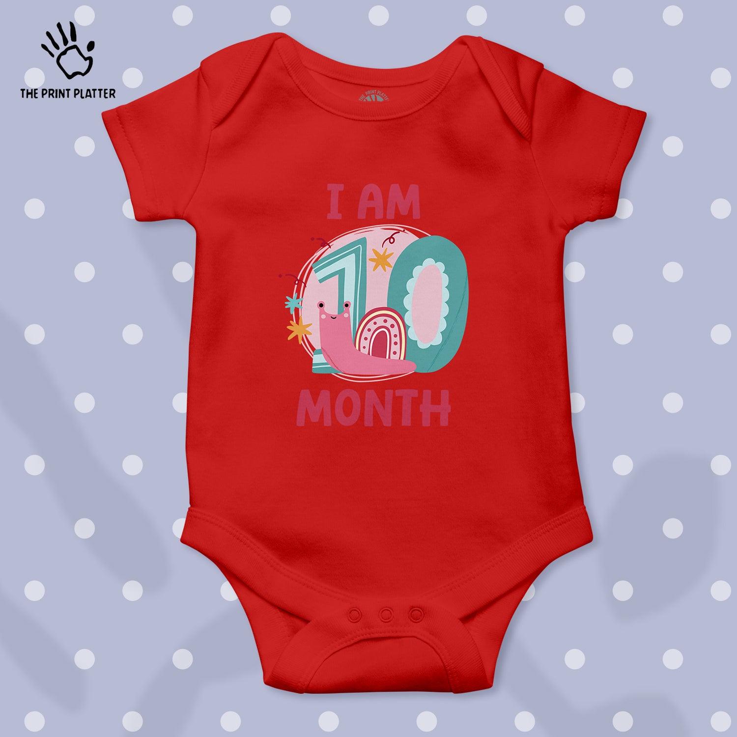 I Am 10 Month Unisex Half Sleeve Romper