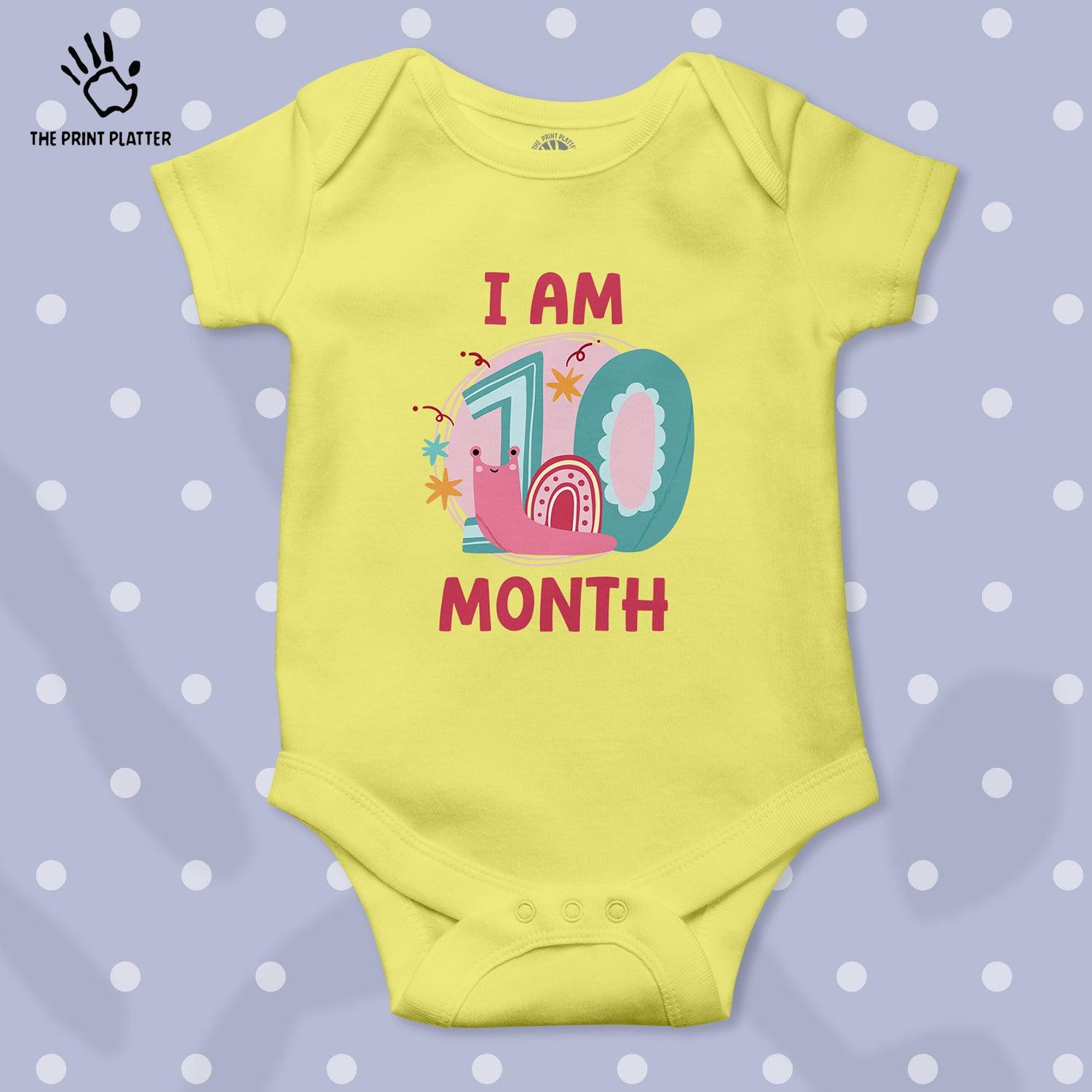 I Am 10 Month Unisex Half Sleeve Romper