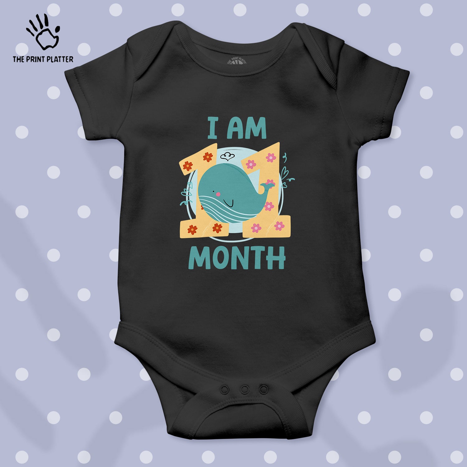 I Am 11 Month Unisex Half Sleeve Romper