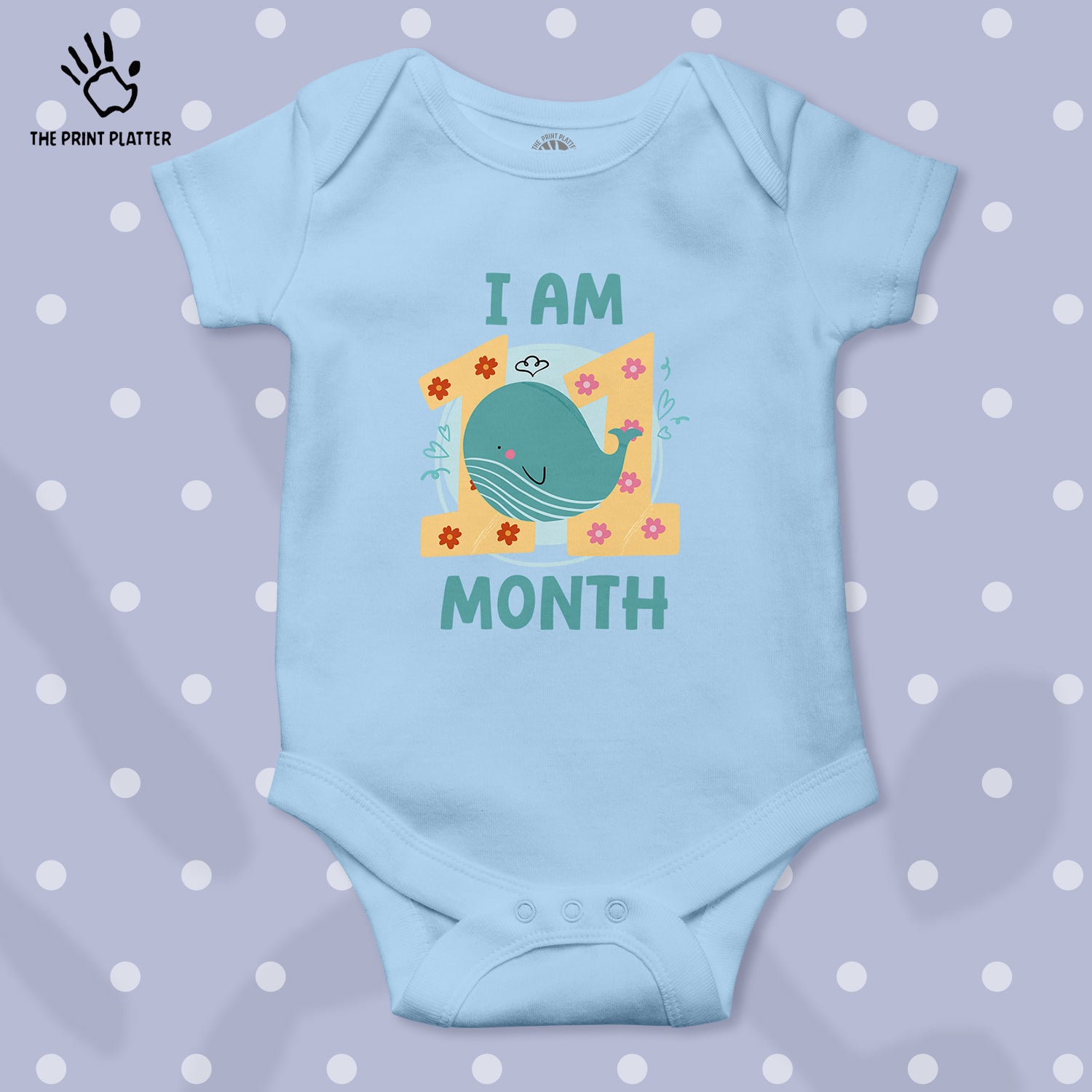 I Am 11 Month Unisex Half Sleeve Romper