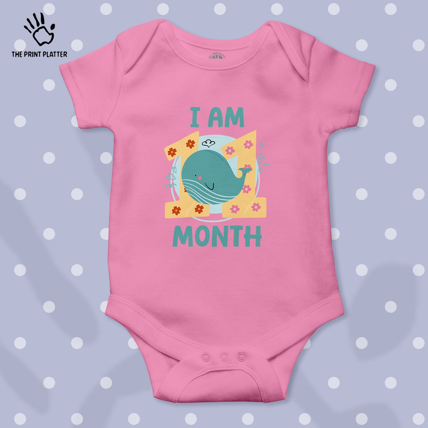 I Am 11 Month Unisex Half Sleeve Romper