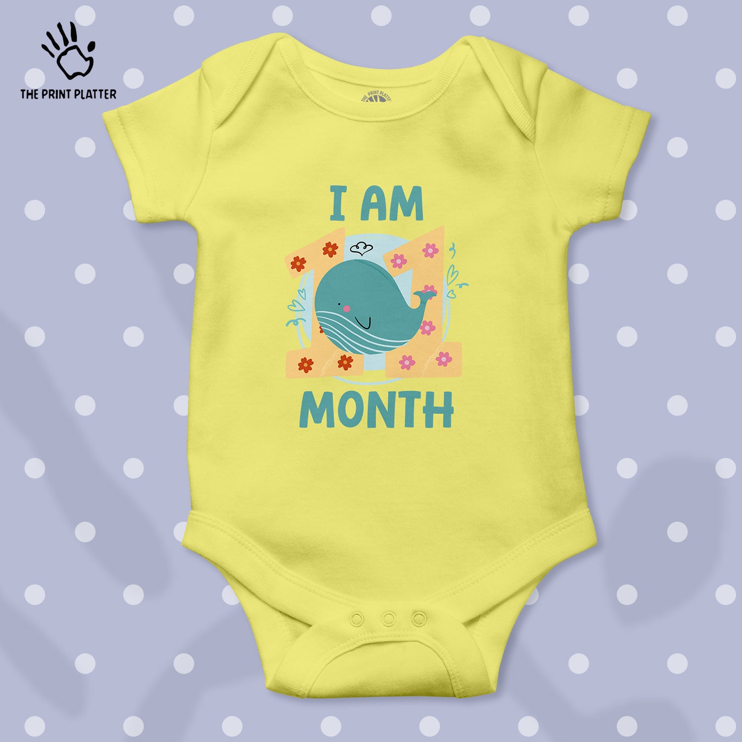 I Am 11 Month Unisex Half Sleeve Romper