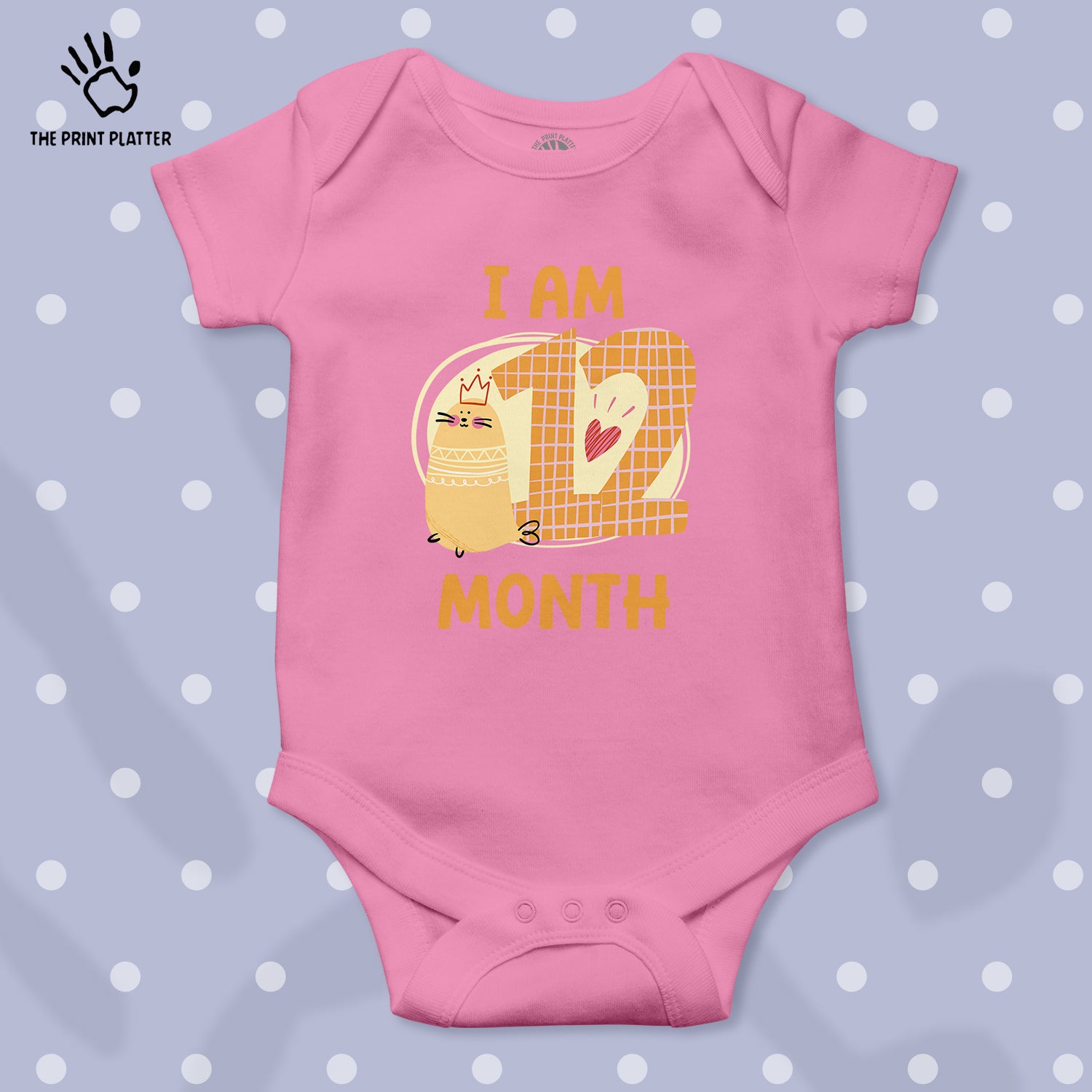 I Am 12 Month Unisex Half Sleeve Romper