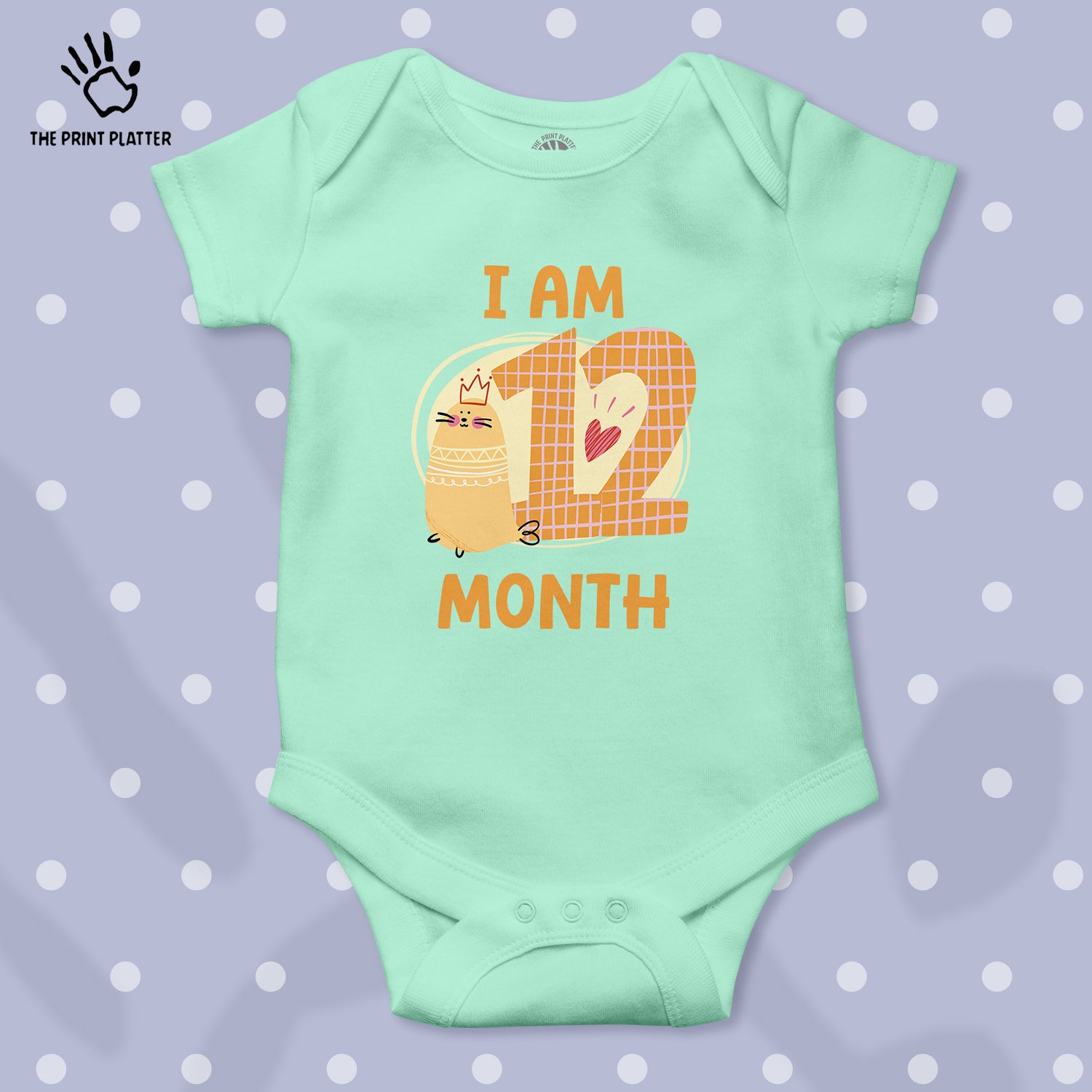 I Am 12 Month Unisex Half Sleeve Romper