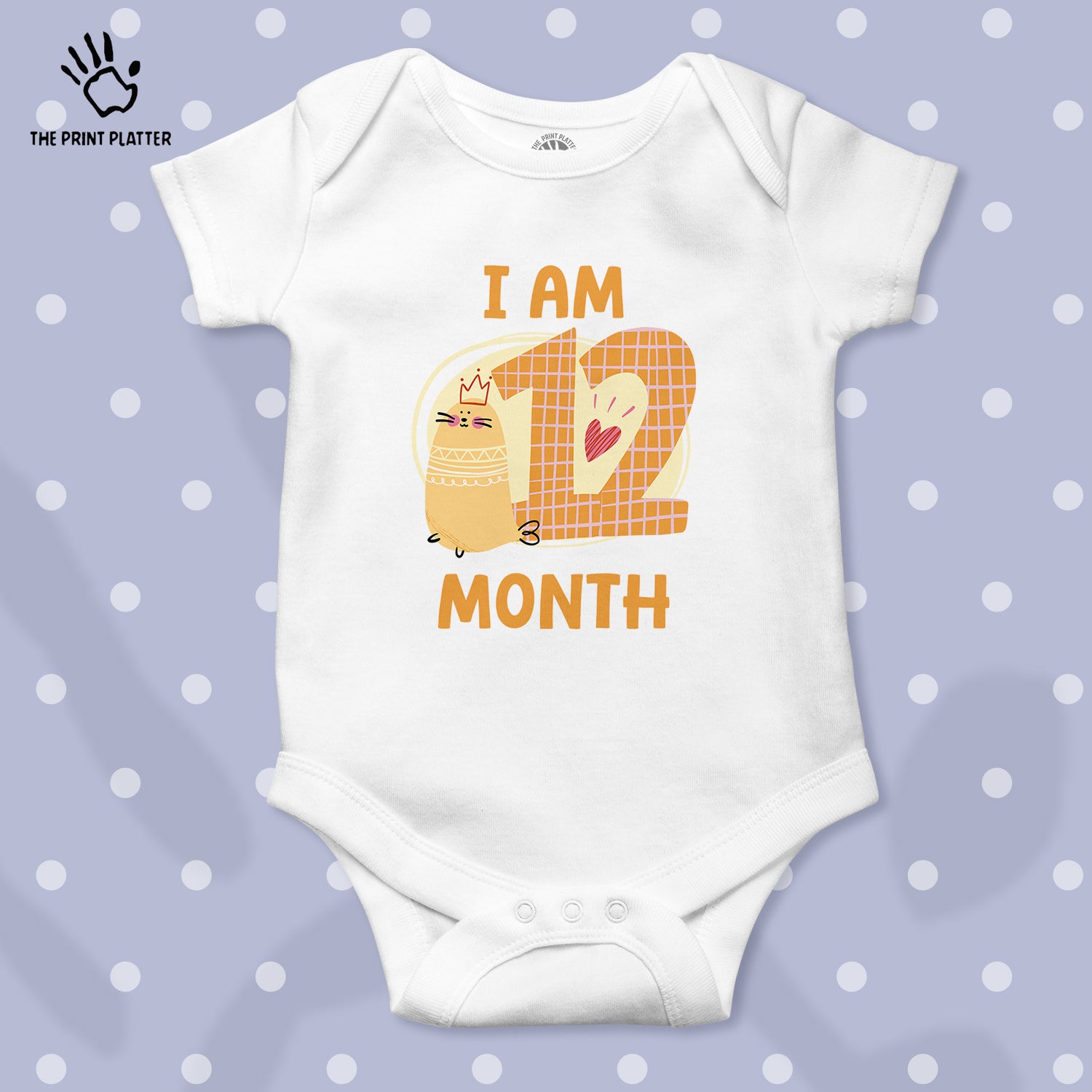 I Am 12 Month Unisex Half Sleeve Romper