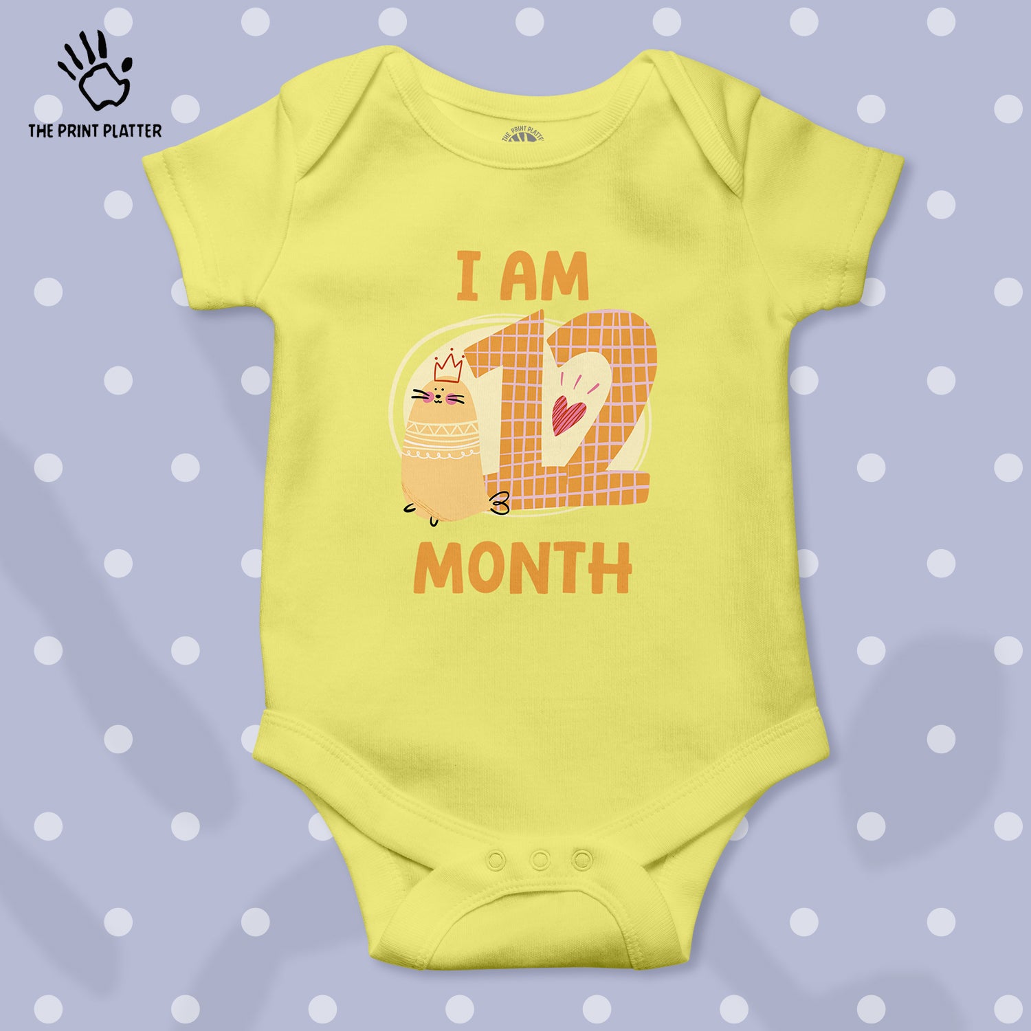 I Am 12 Month Unisex Half Sleeve Romper