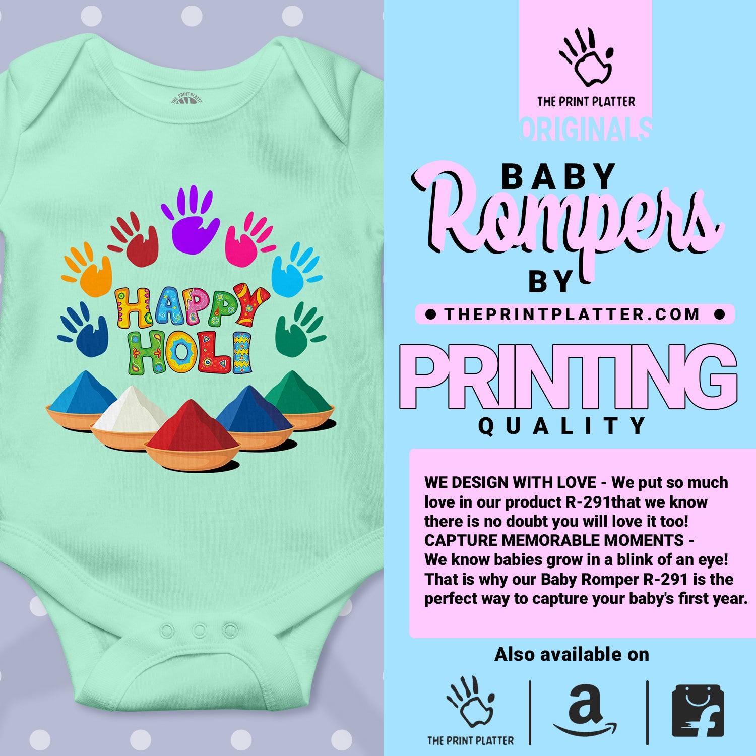 Happy Holi Unisex Half Sleeve Romper