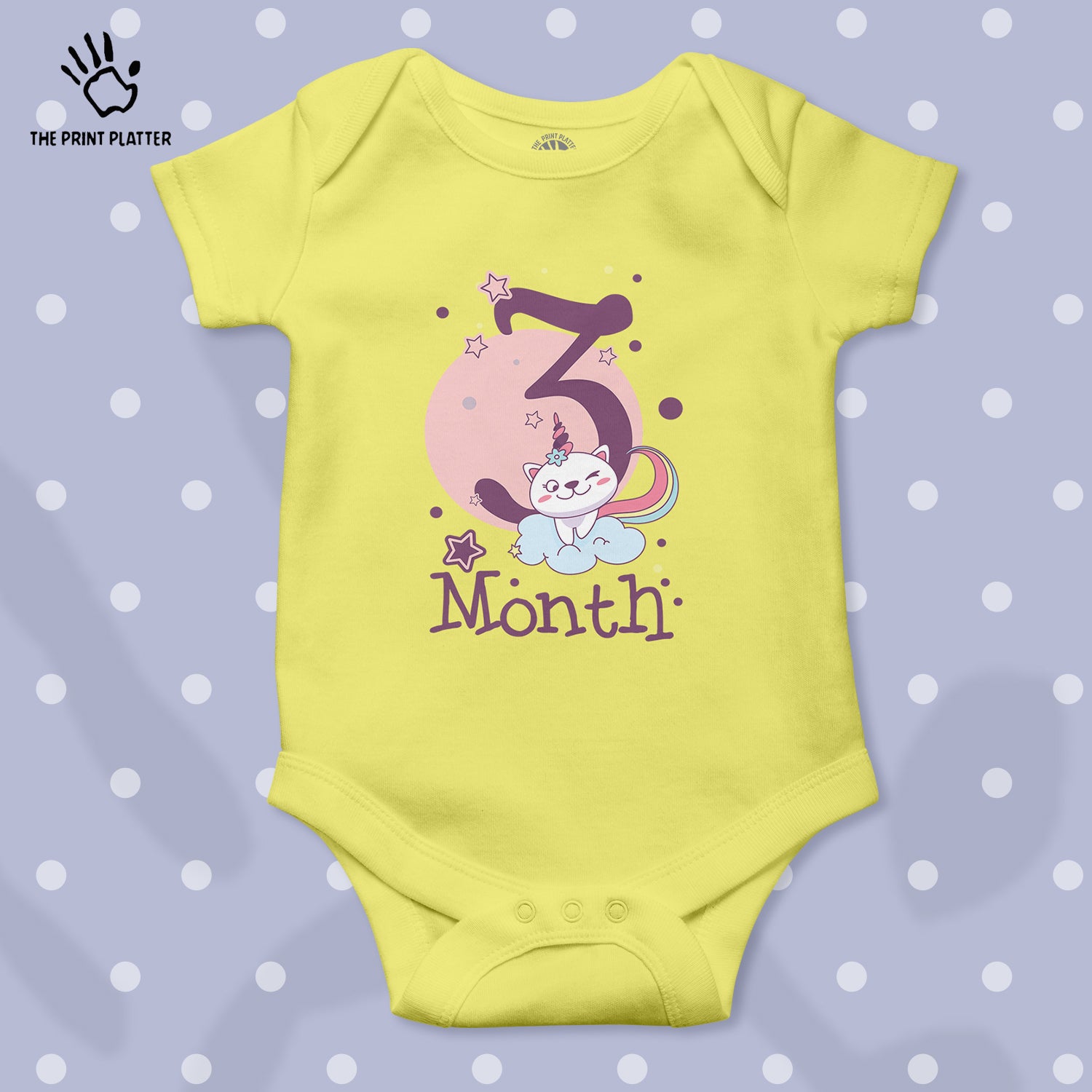 3 Month Unisex Half Sleeve Romper